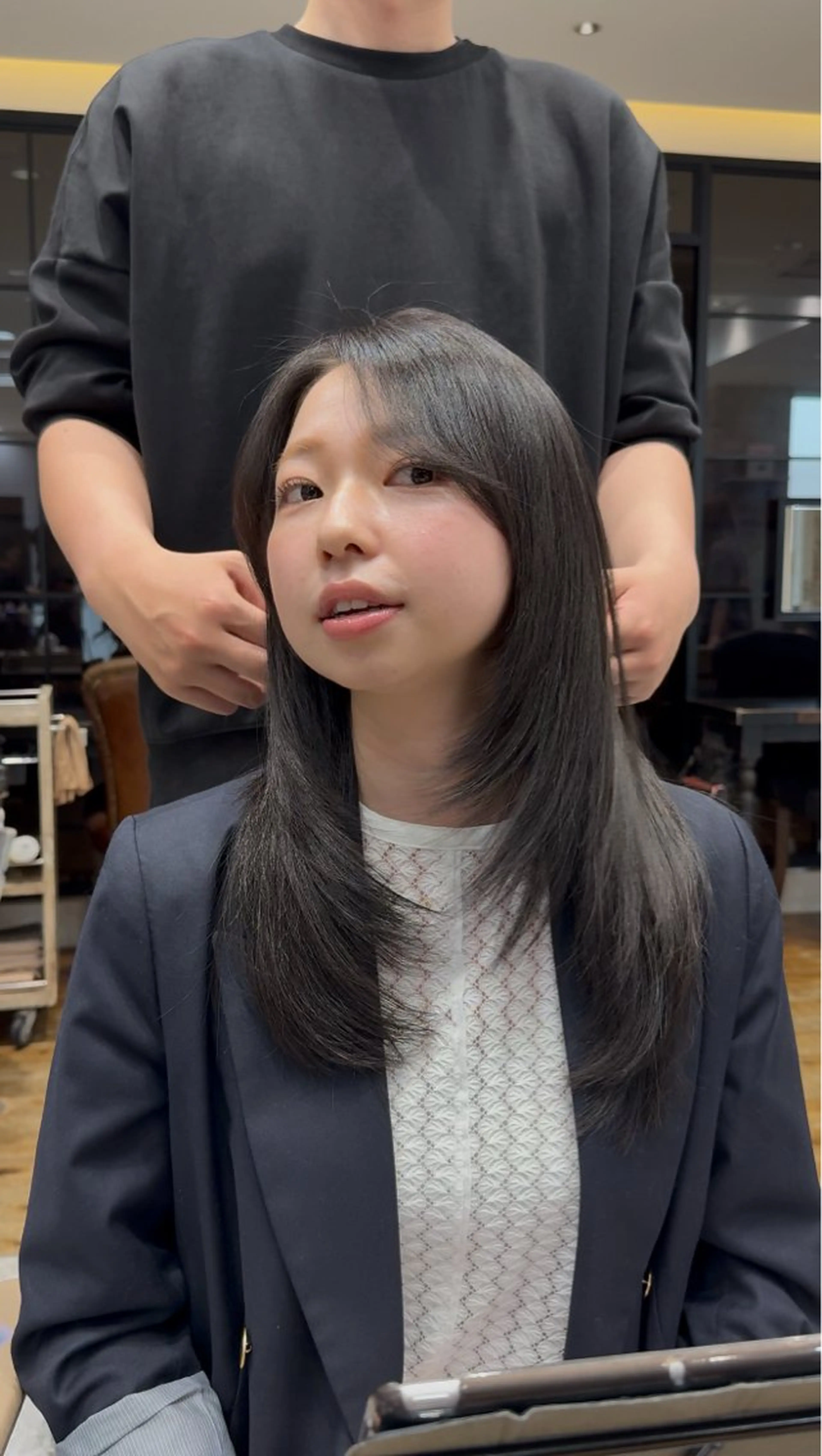 ロング カラー レイヤーカット カット ヘアカラー トリートメント ヘッドスパ 石戸谷　海斗/韓国 レイヤー/艶カラーのヘアスタイル