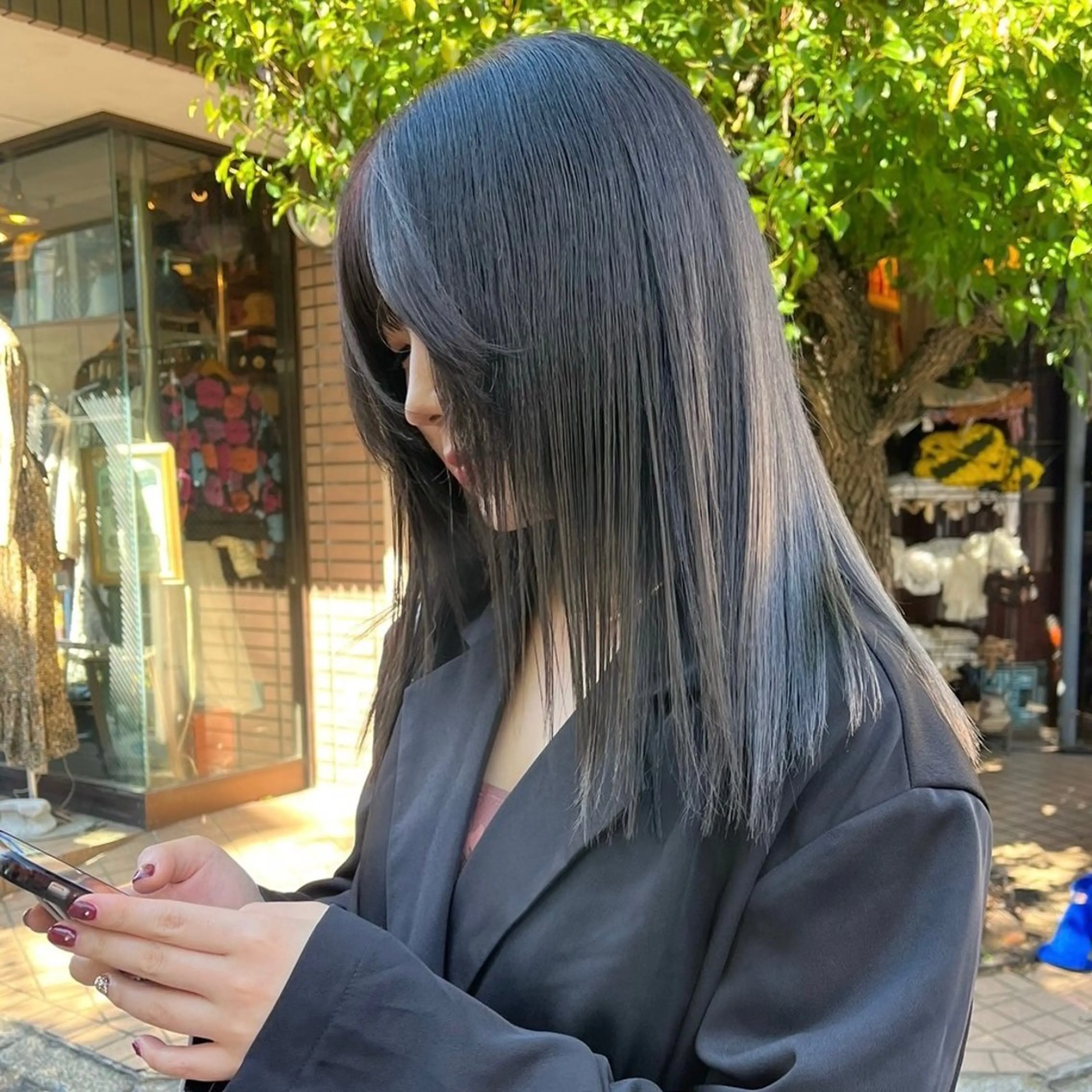 ロング カラー ヘアアレンジ ヘアカラー トリートメント ボブハイトーン🦖 デザインMAMIのヘアスタイル