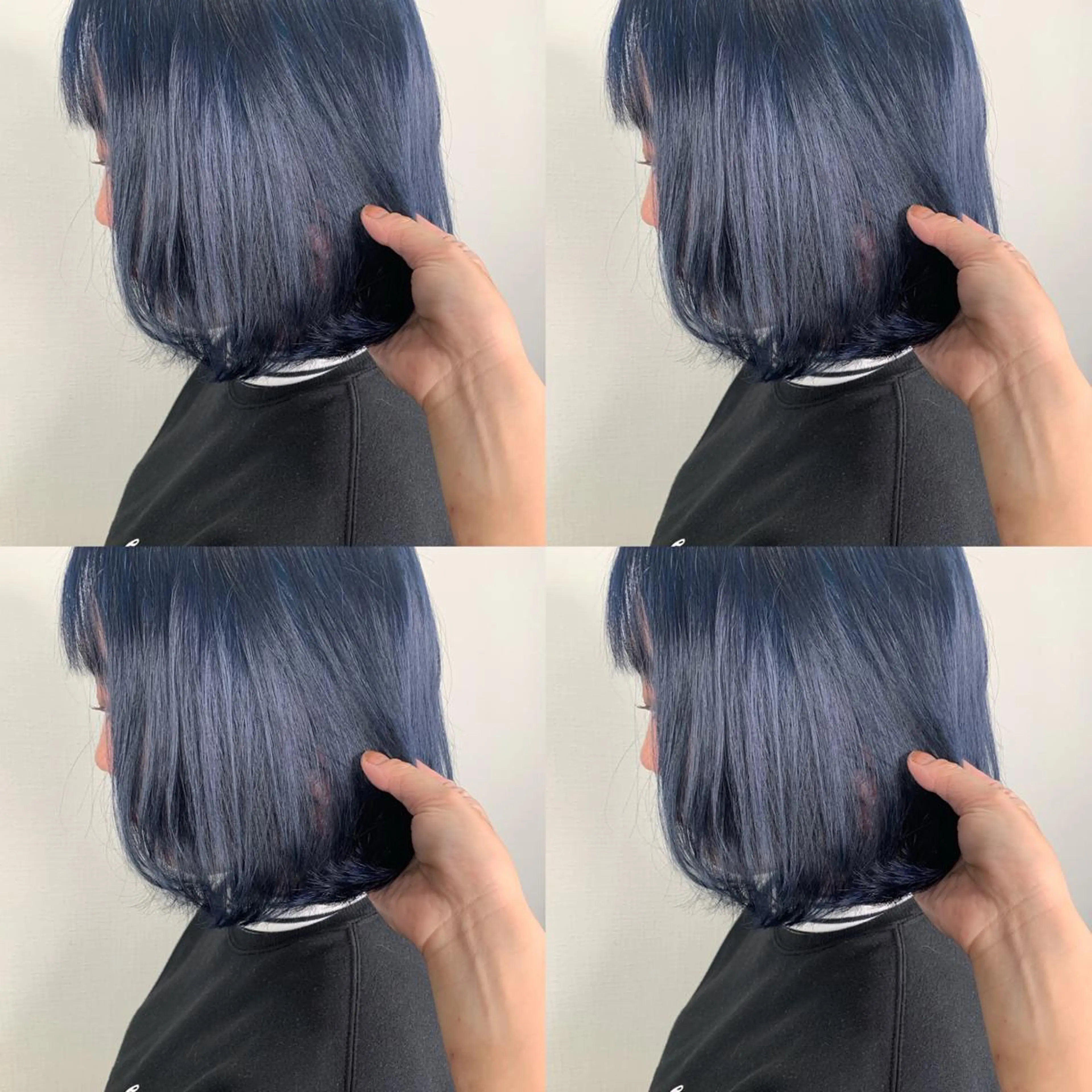 ショート カラー ブルーカラー ネイビーカラー ヘアカラー 袴田 伊代のヘアスタイル