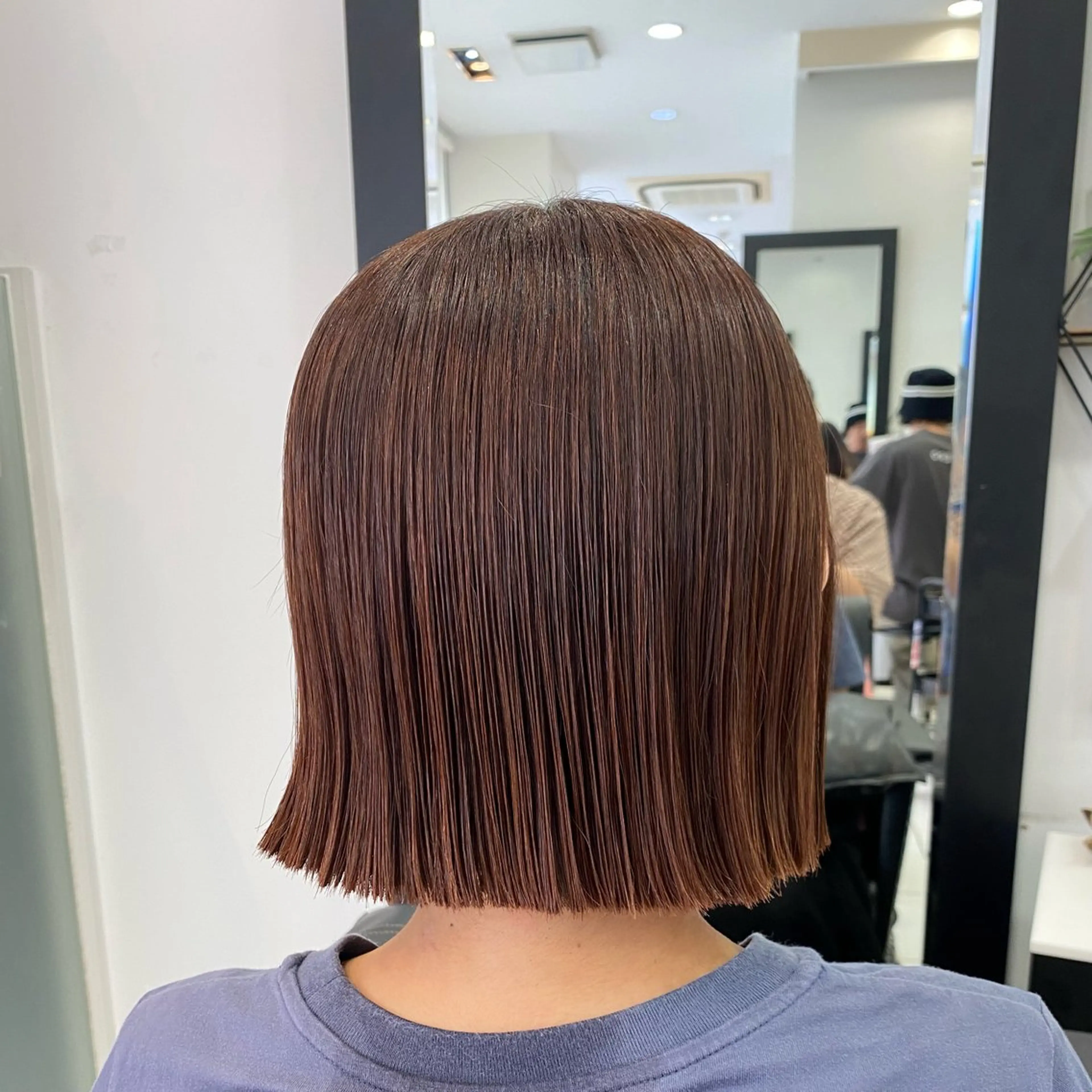 ショート カット トリートメント YASU🍎ボブ/ 赤系カラー/髪質改善のヘアスタイル