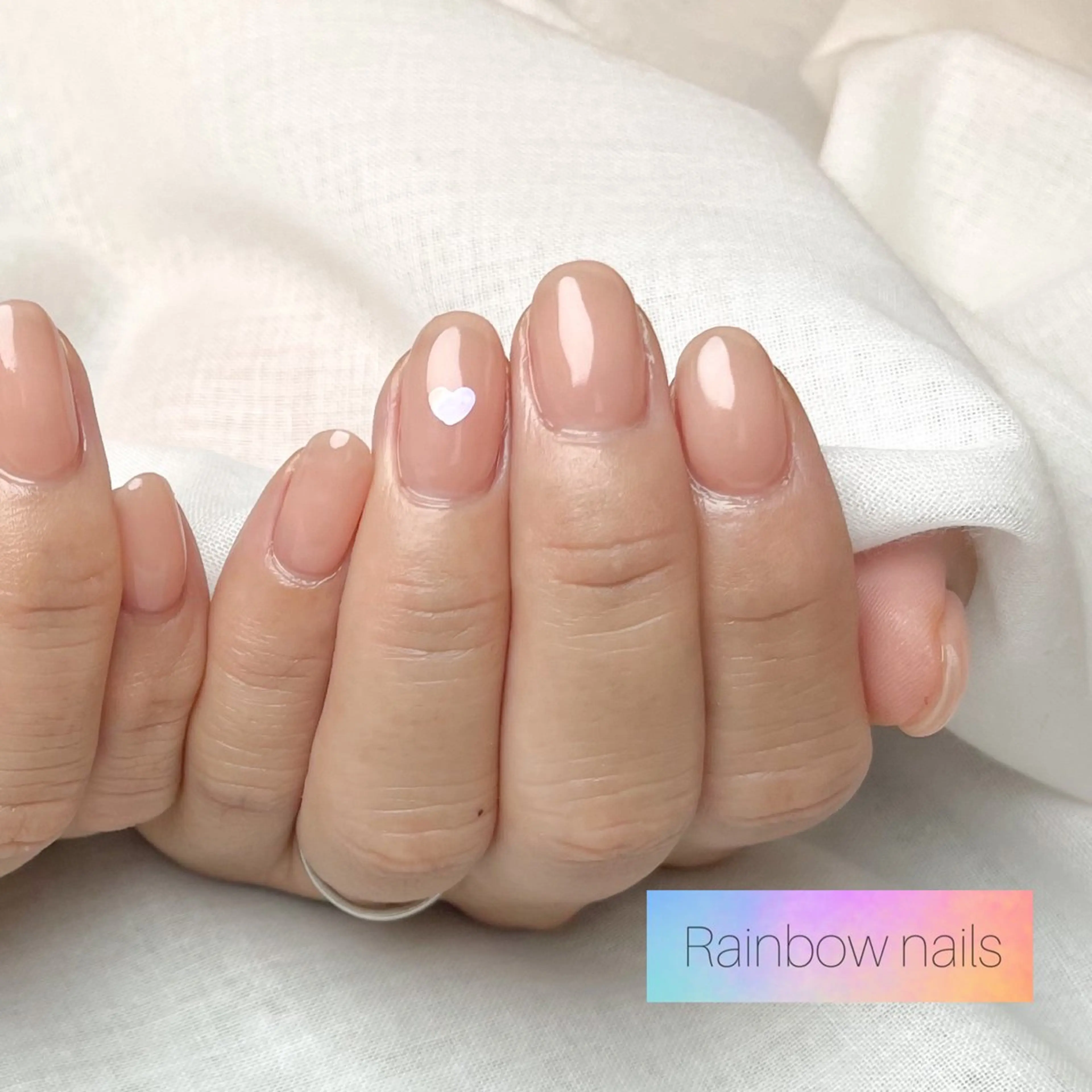 ネイル ハンドネイル Rainbow nailsくろちゃんのネイルデザイン