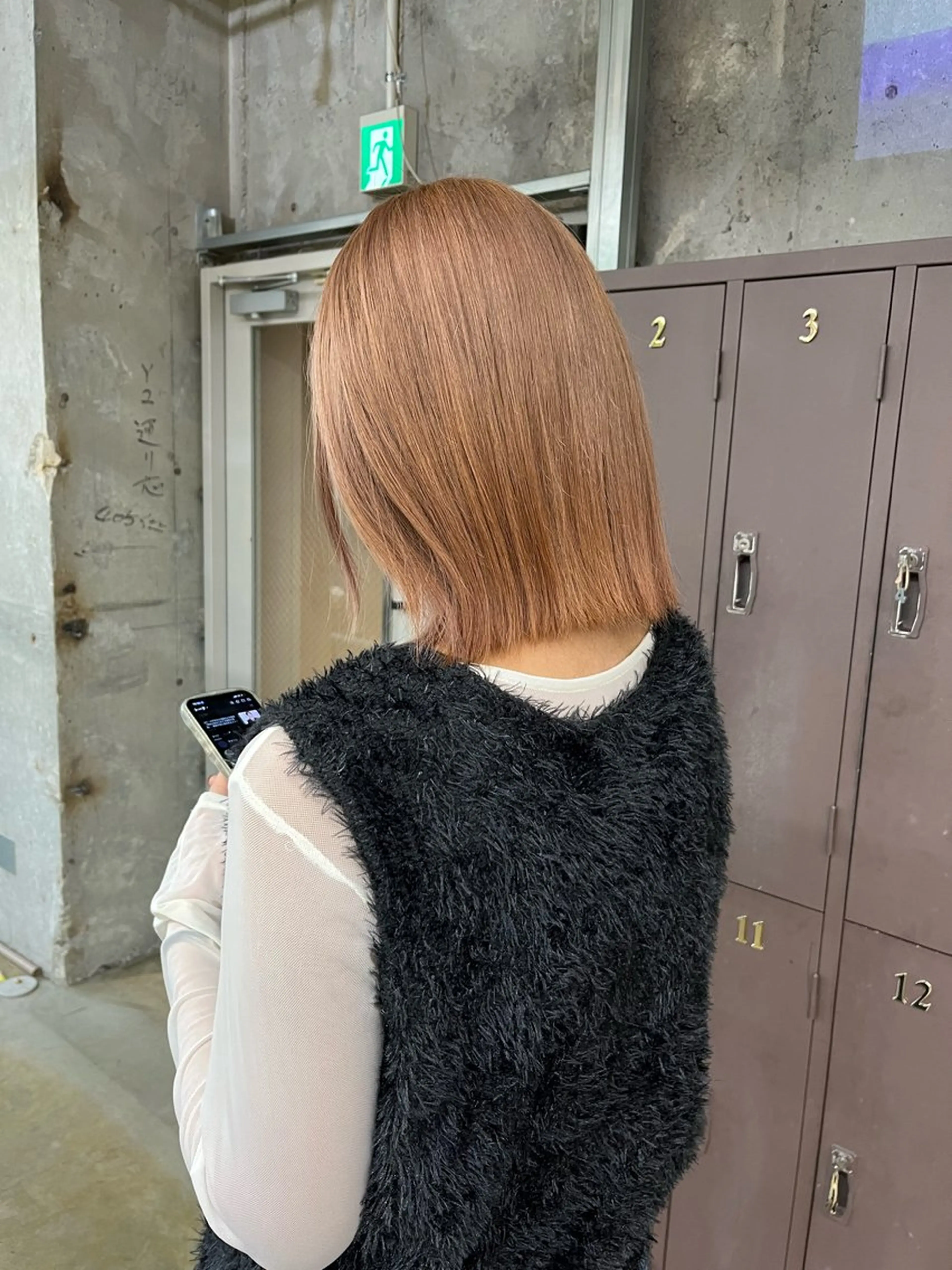 ミディアム カラー ベージュカラー ブリーチ ピンクカラー ピンクベージュ カット ヘアカラー トリートメント 小木曽智美 /ボブ/ショートのヘアスタイル