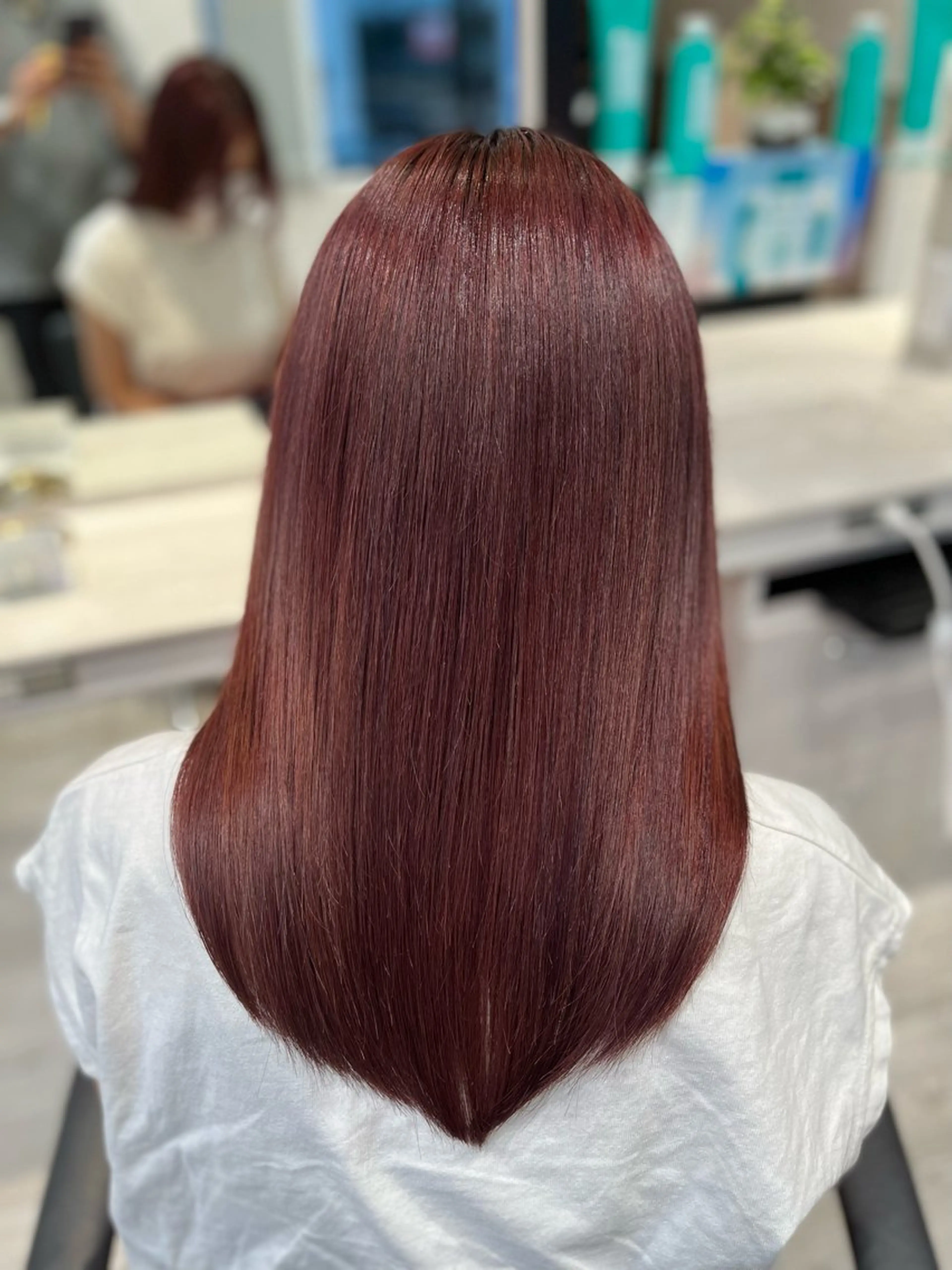 セミロング カラー ヘアカラー 🌟縮毛矯正🌟 ️Ｈａｒｕ🫧のヘアスタイル