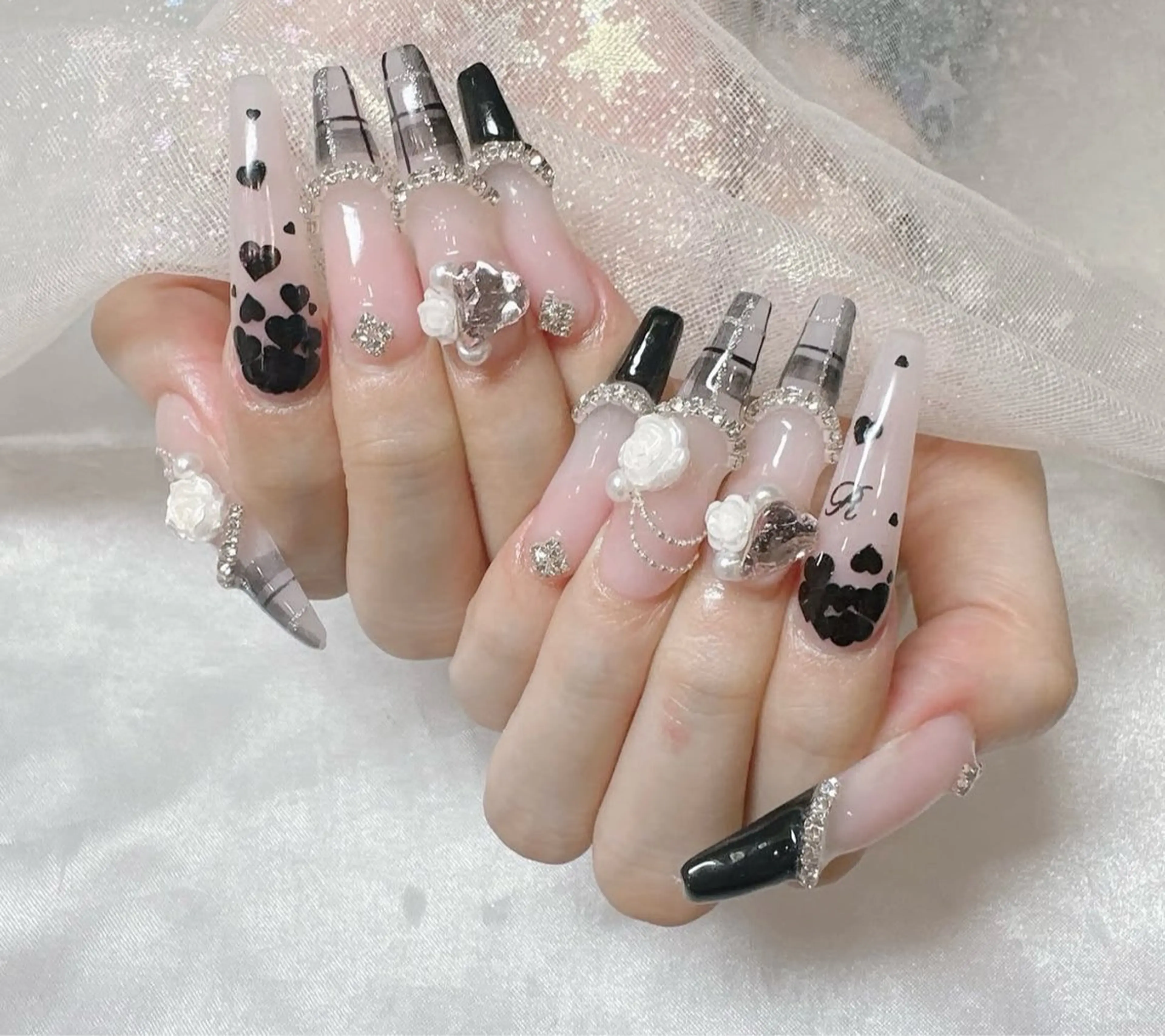 ネイル ハンドネイル Lee Nails チップ長さだし専門店のネイルデザイン