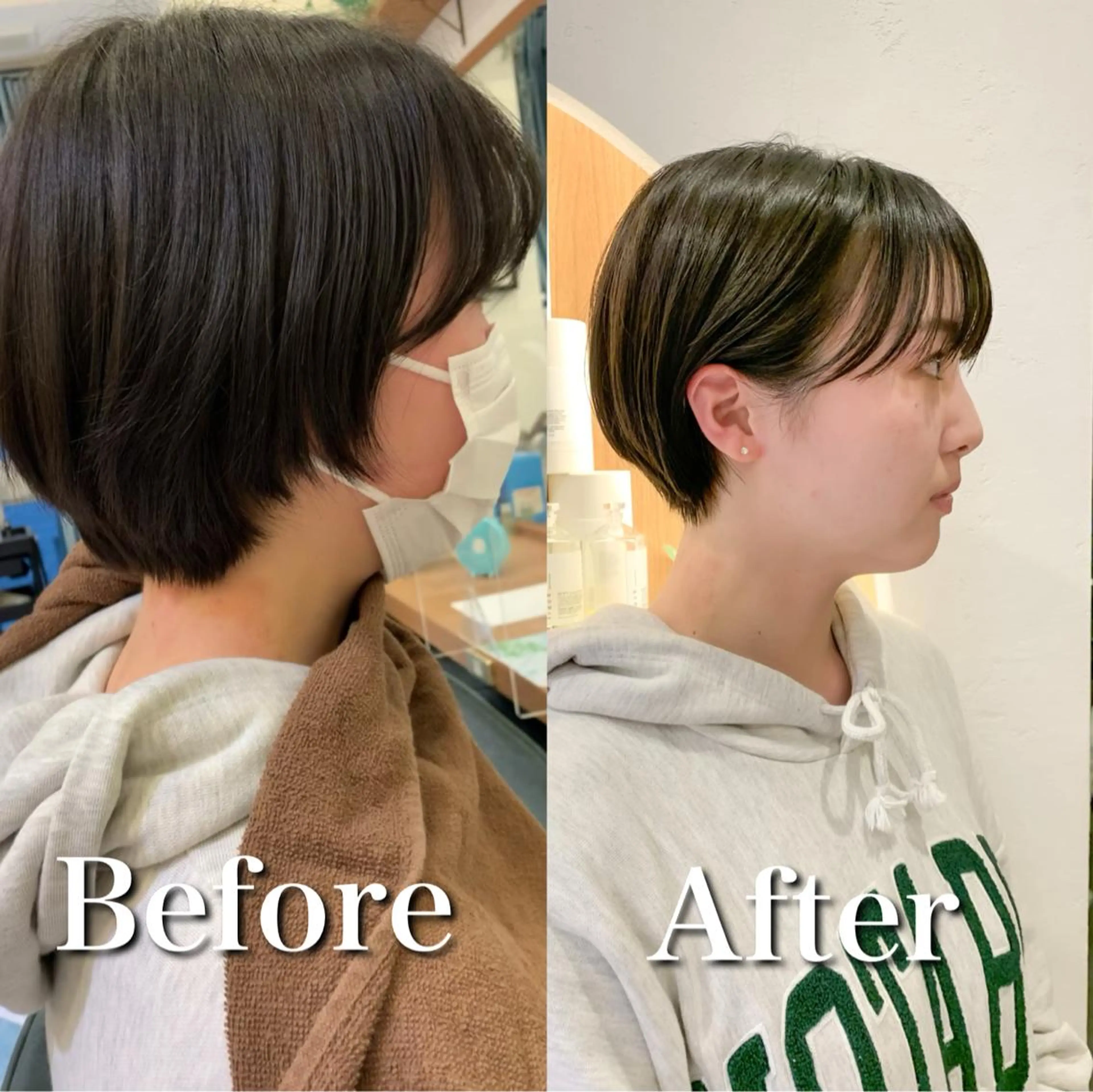 ショート 丸みショート ショートヘア カット ヘアカラー トリートメント ヘアセット 紺野紘三 /韓国/ショートのヘアスタイル