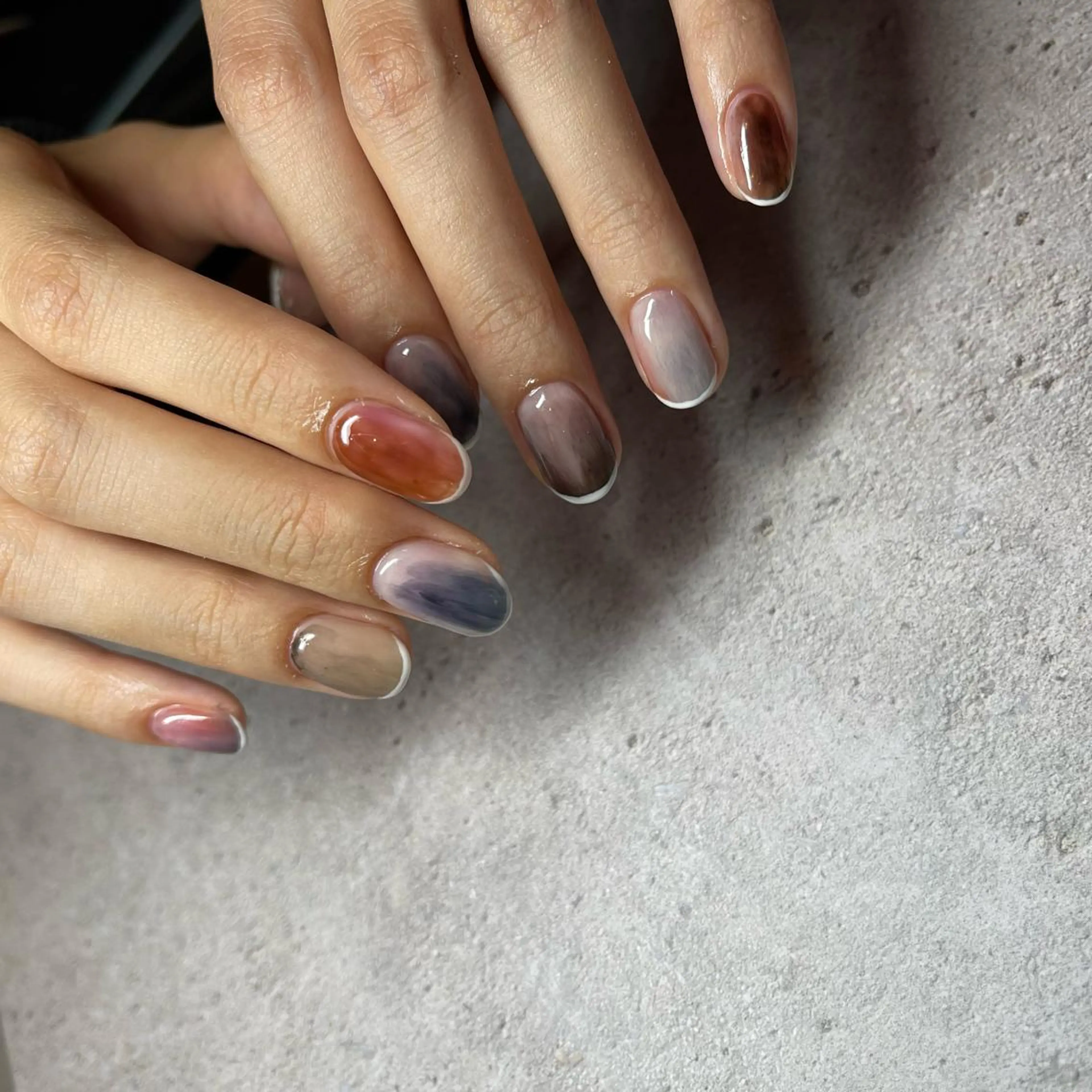 ネイル ニュアンスネイル ハンドネイル らんまnail &Pearlセルフホワイトニング所属・Ranma beautyのネイルデザイン