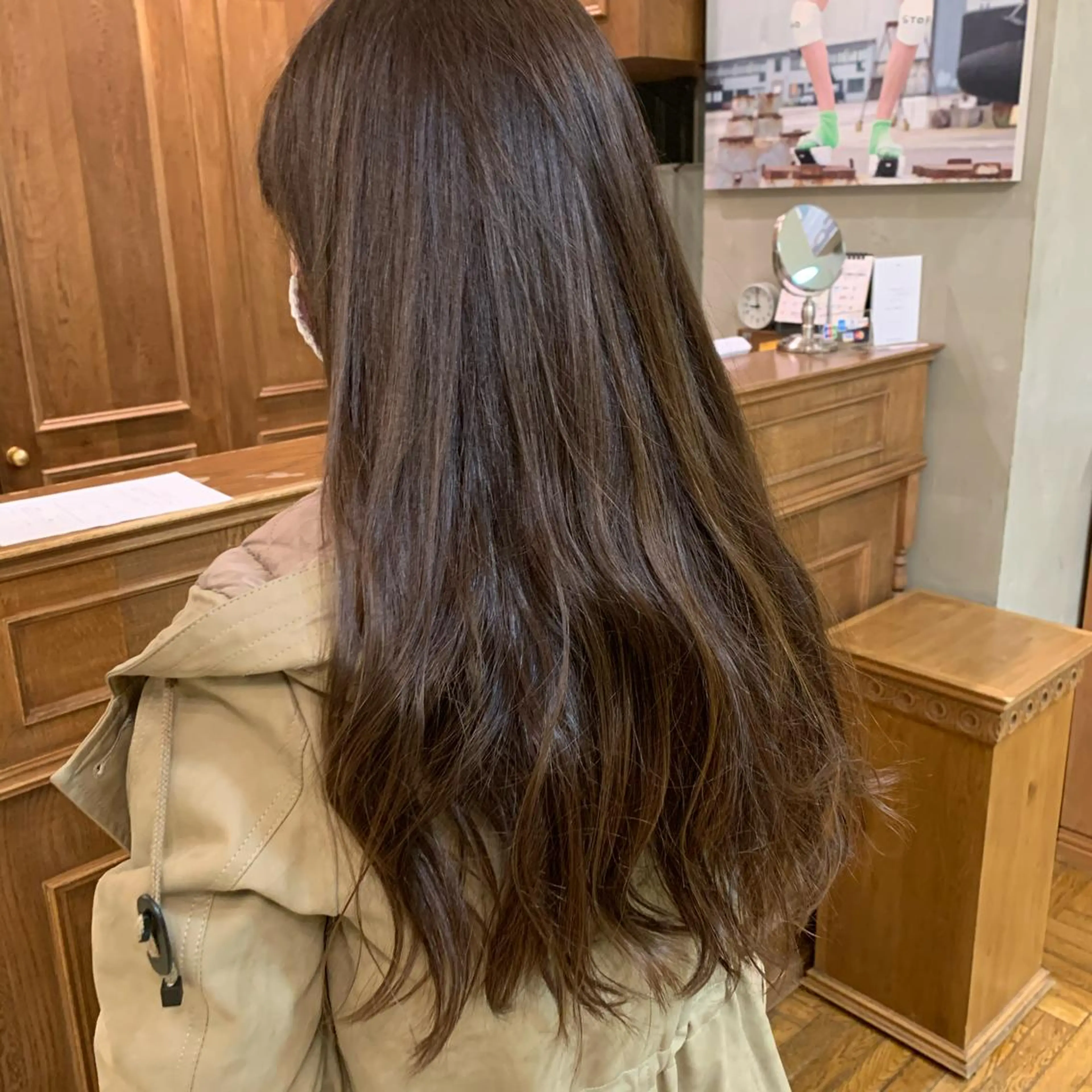 ロング カラー アッシュ アッシュブラウン ブラウンカラー ごとう さなのヘアスタイル