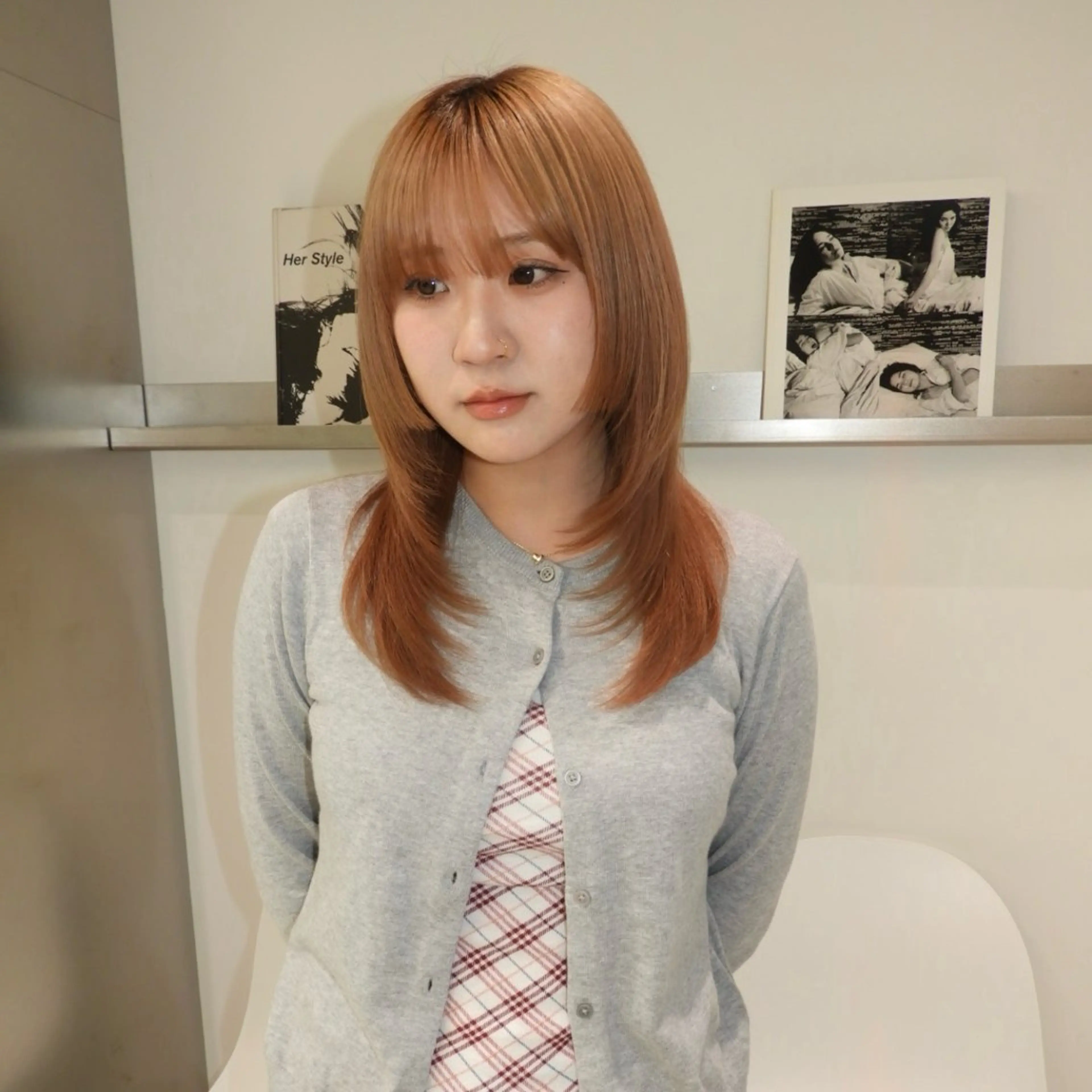 ロング カラー 姫カット レイヤーカット カット ヘアカラー トリートメント ヘッドスパ ヘアセット 🎀レイヤー/ カラー🐕‍🦺anのヘアスタイル
