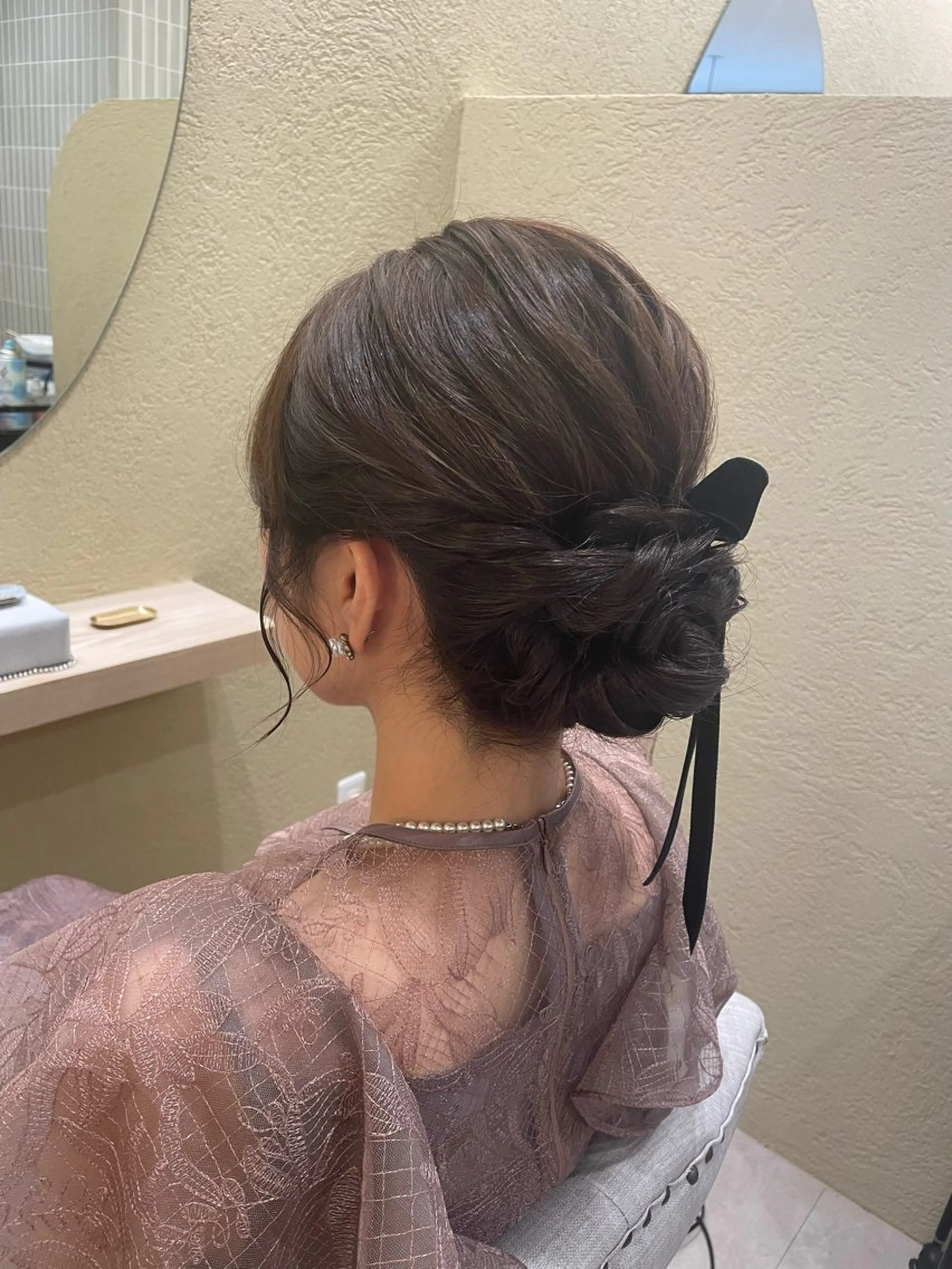 ロング ヘアアレンジ ヘアセット 大賀 祐未のヘアスタイル