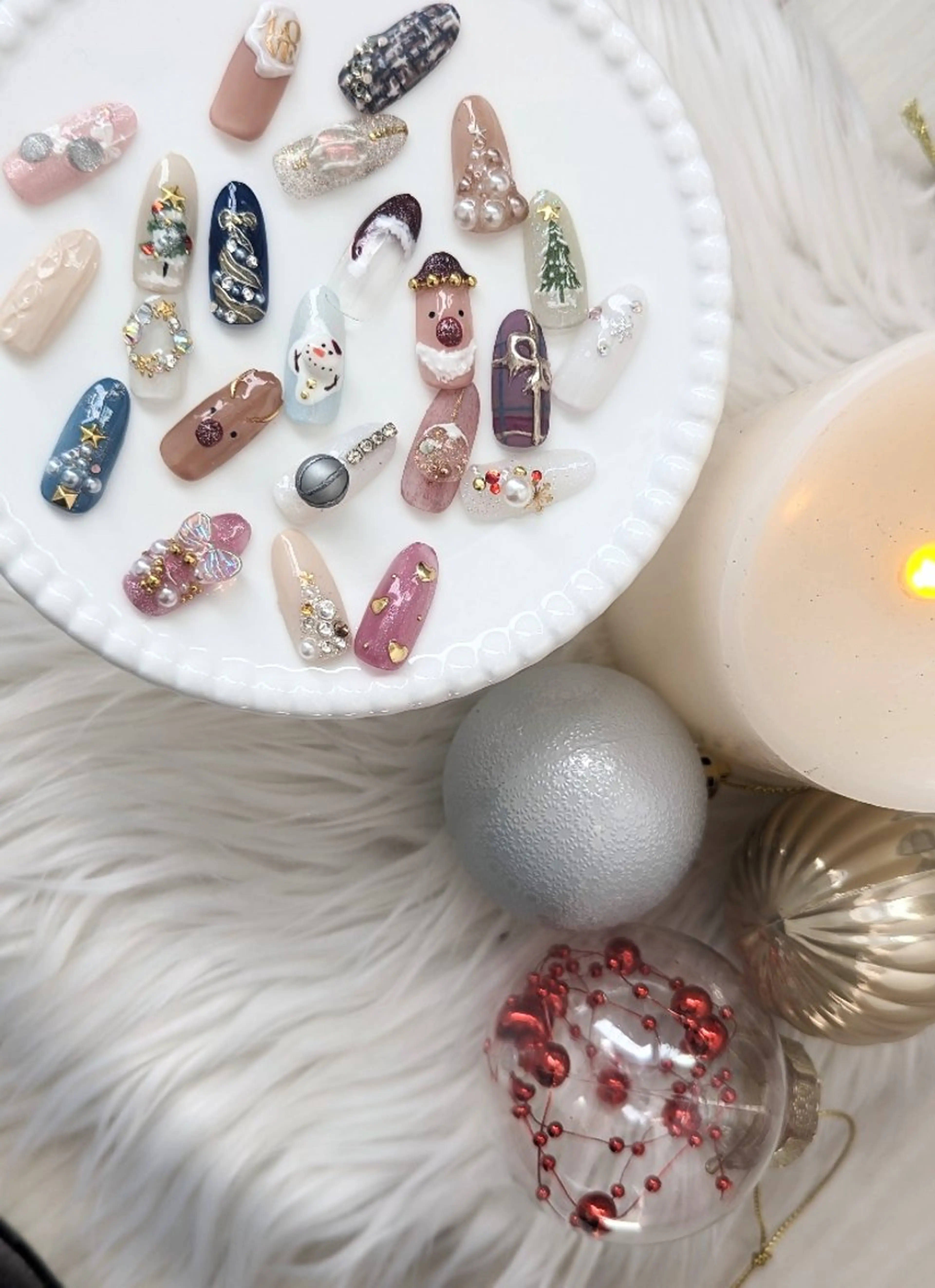 ネイル 冬ネイル クリスマス ハンドネイル aycnail 　Ayakaのネイルデザイン