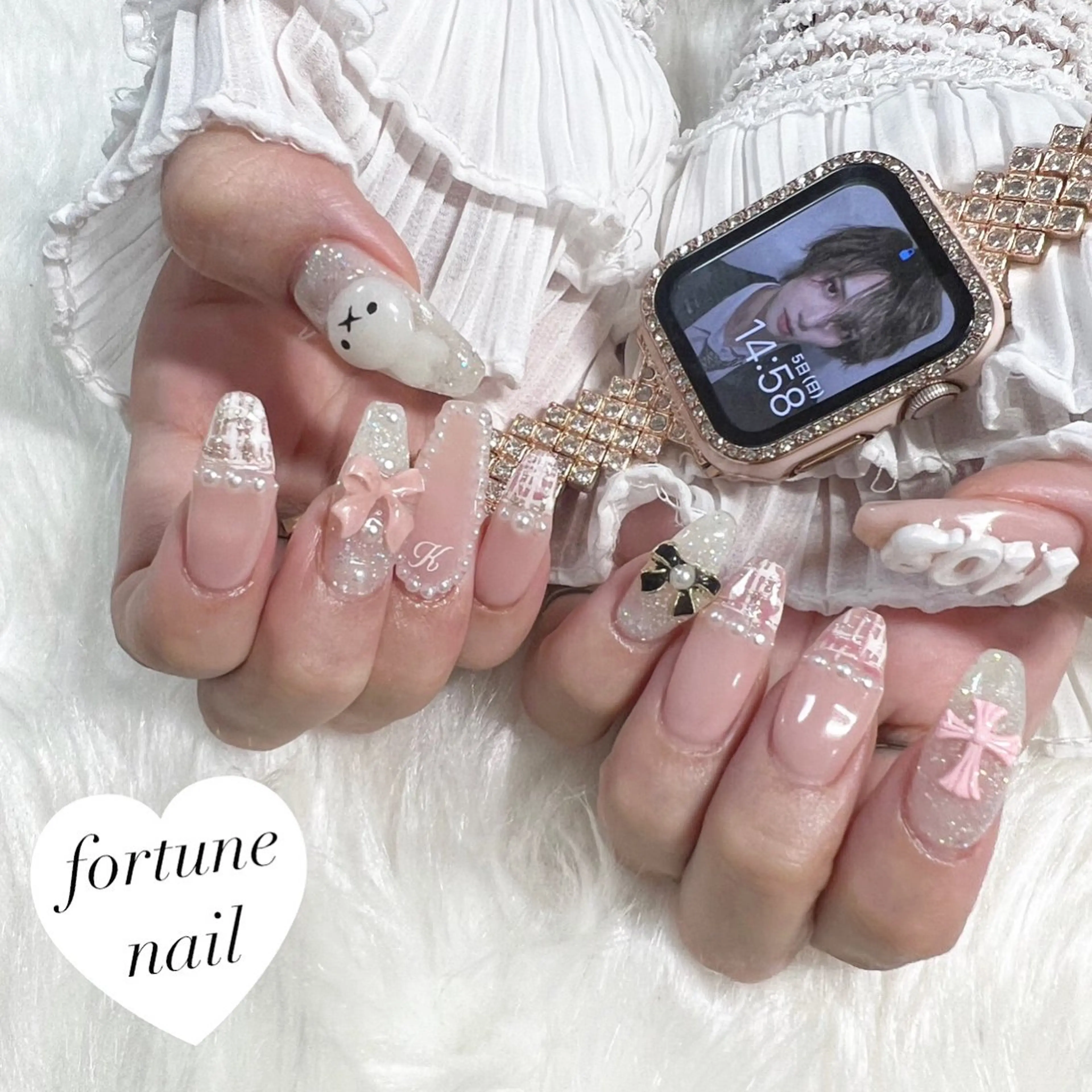 ネイル ツイードネイル 💎saori 💎のネイルデザイン