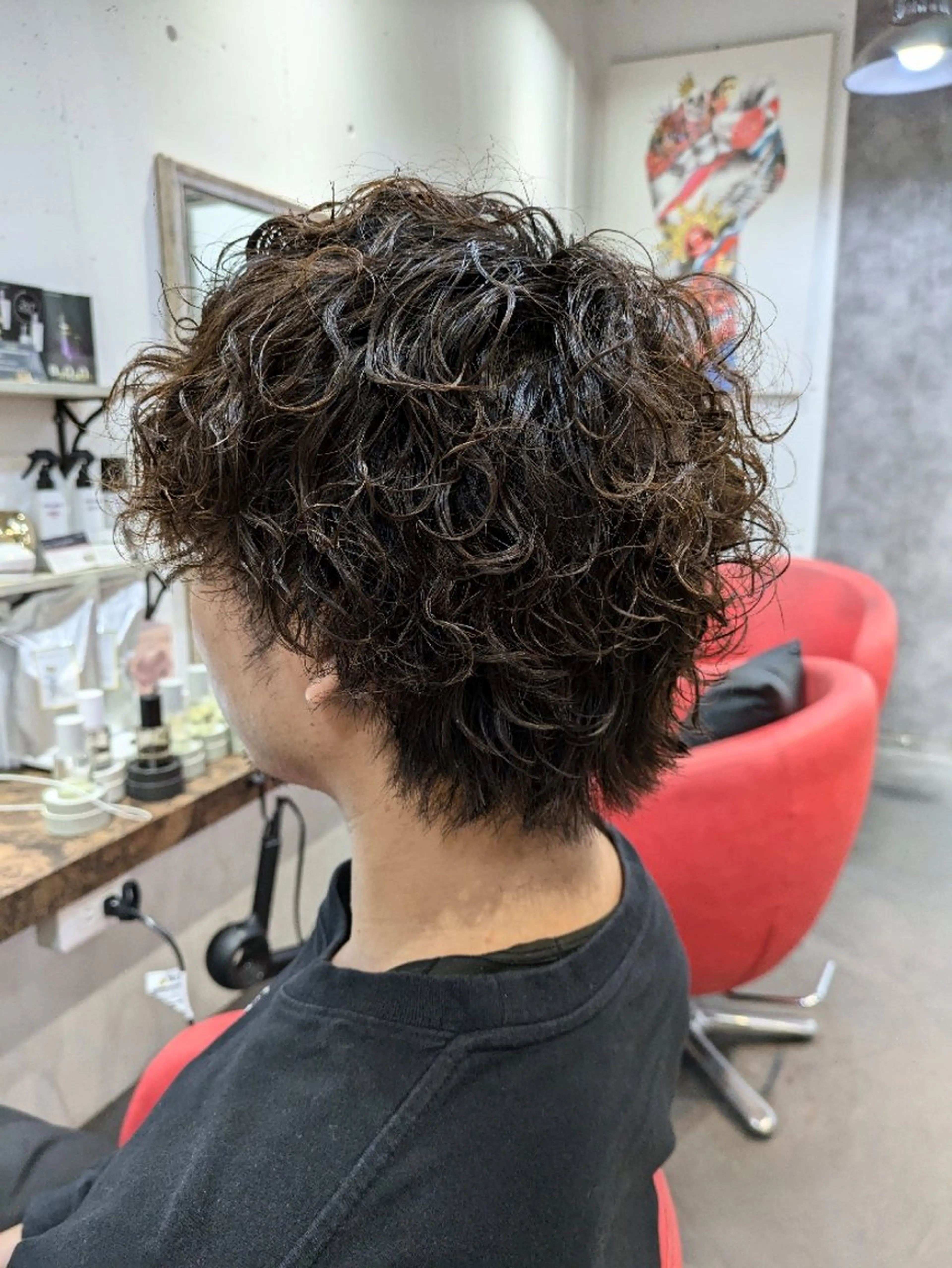 メンズ パーマ メンズパーマ スパイラルパーマ カット パーマ KUGE AKIFUMIのヘアスタイル