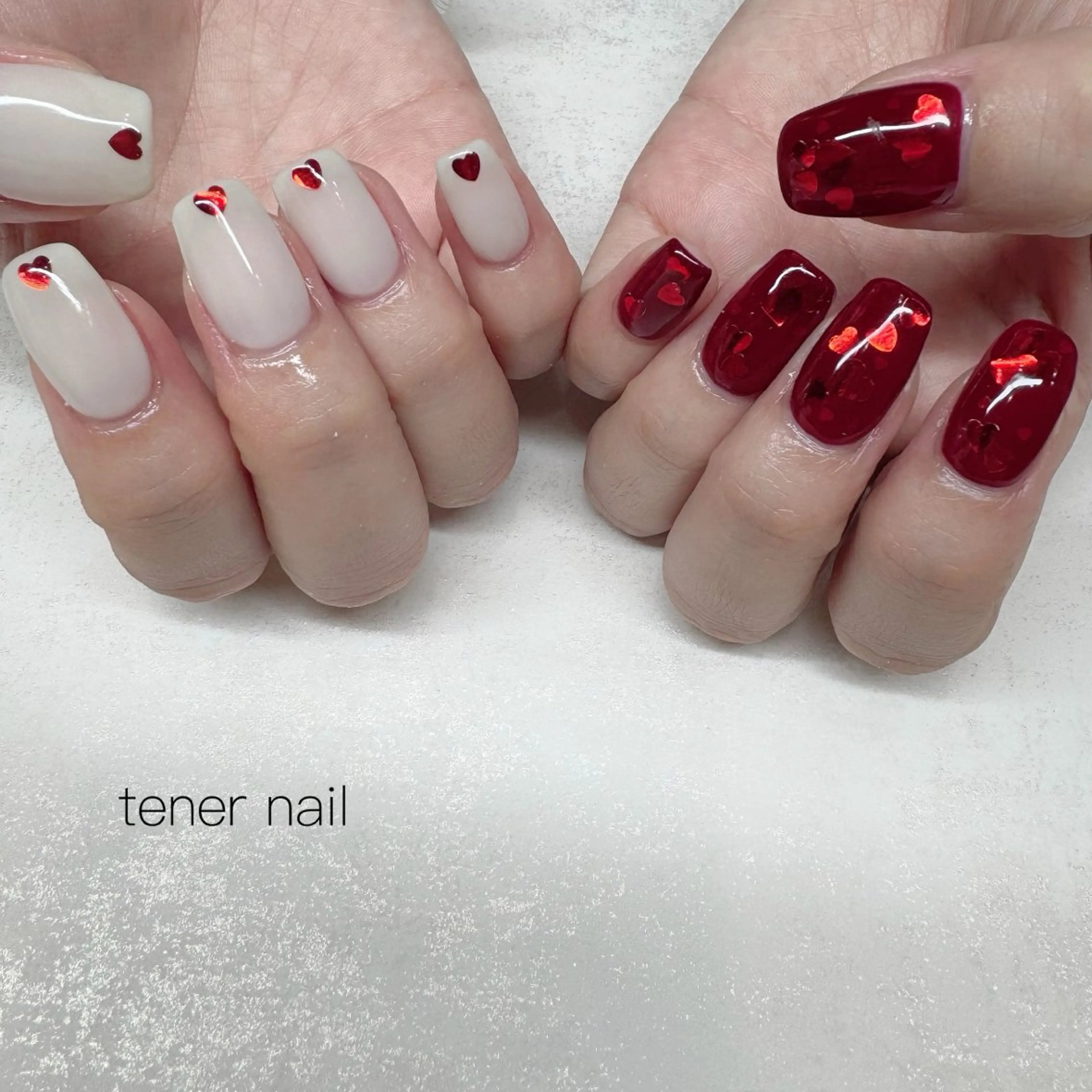 ネイル ハート ハンドネイル tener  nail  テネルネイル所属・テネルネイル tener nailのネイルデザイン
