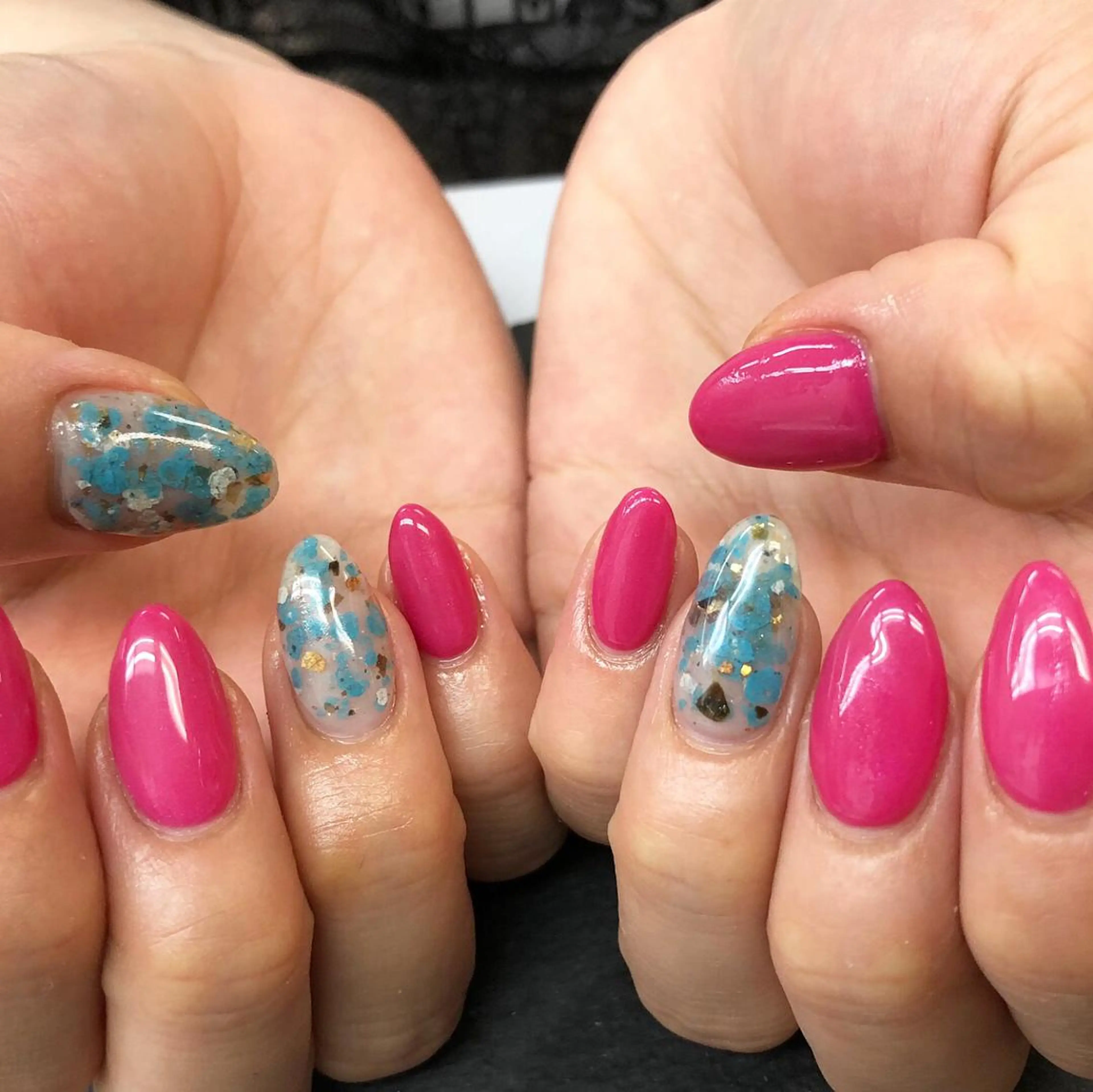 ネイル マツエク・マツパ カラーマツエク ピンク esNail&eye イーズネイル＆アイのネイルデザイン