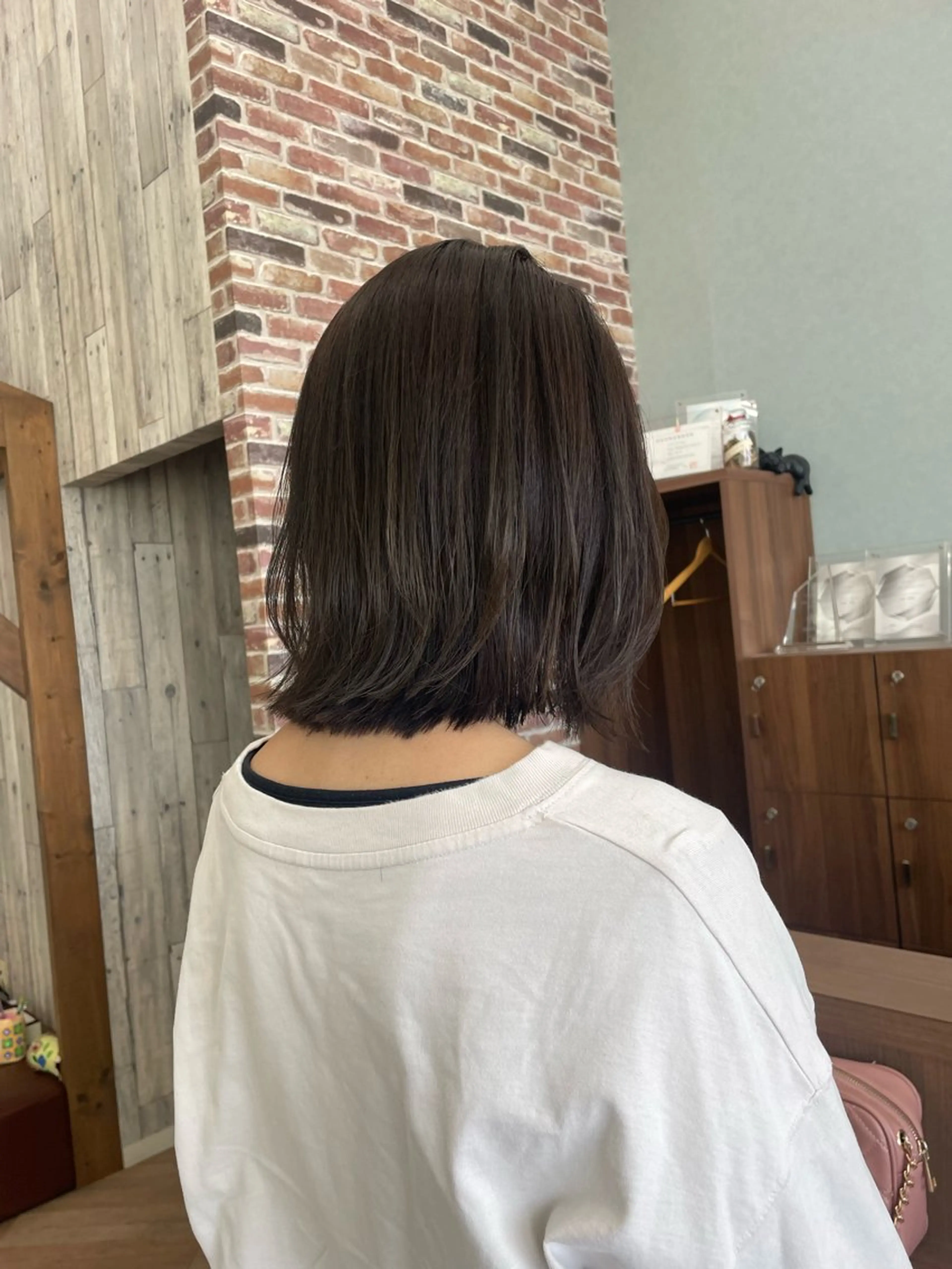 ミディアム ヘアカラー ヘッドスパ シミズ カエデ🍁のヘアスタイル