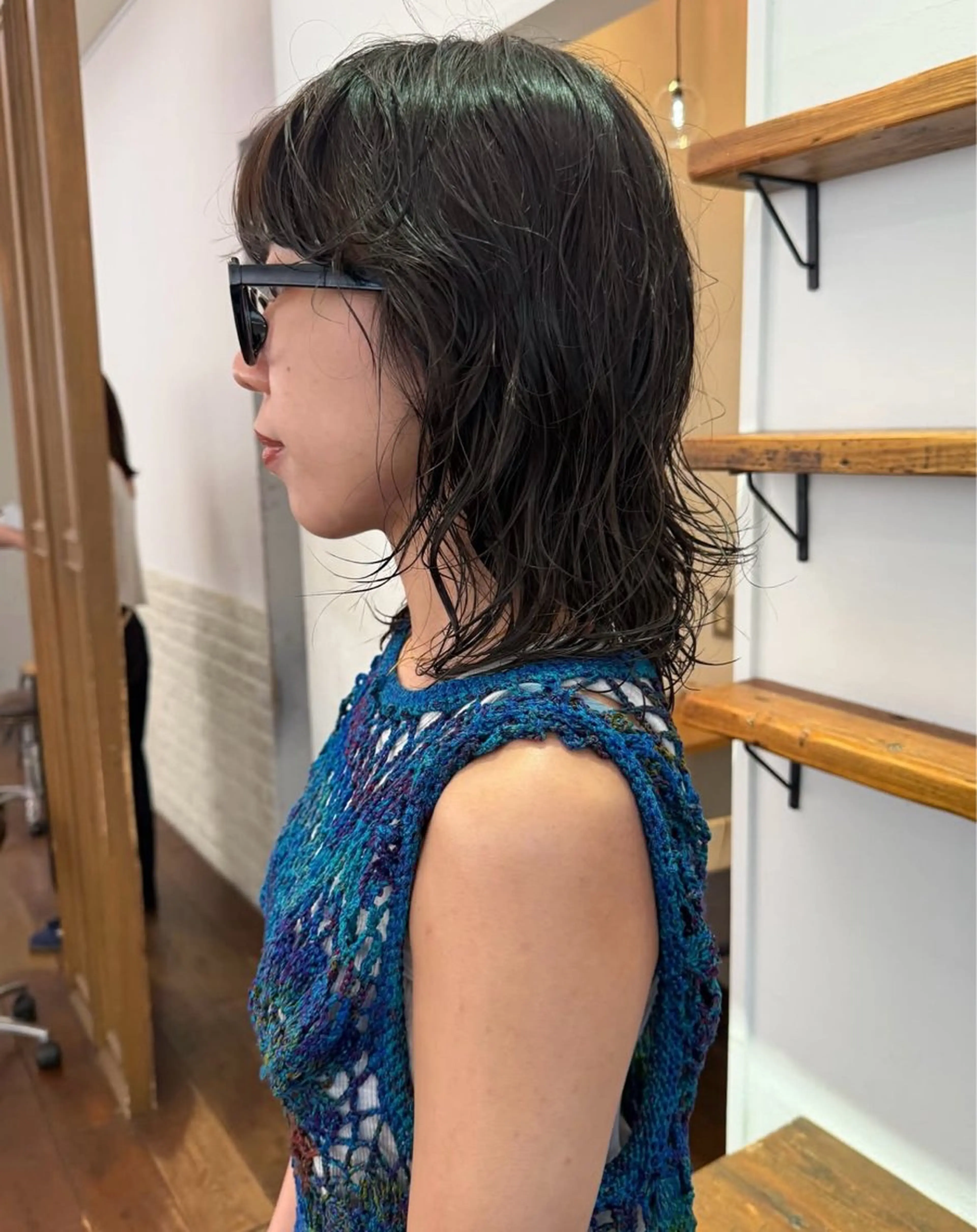 セミロング パーマ カット パーマ ENIEN MAKE’S 立川所属・ミカ💫/パーマ/ 透明感カラーのヘアスタイル