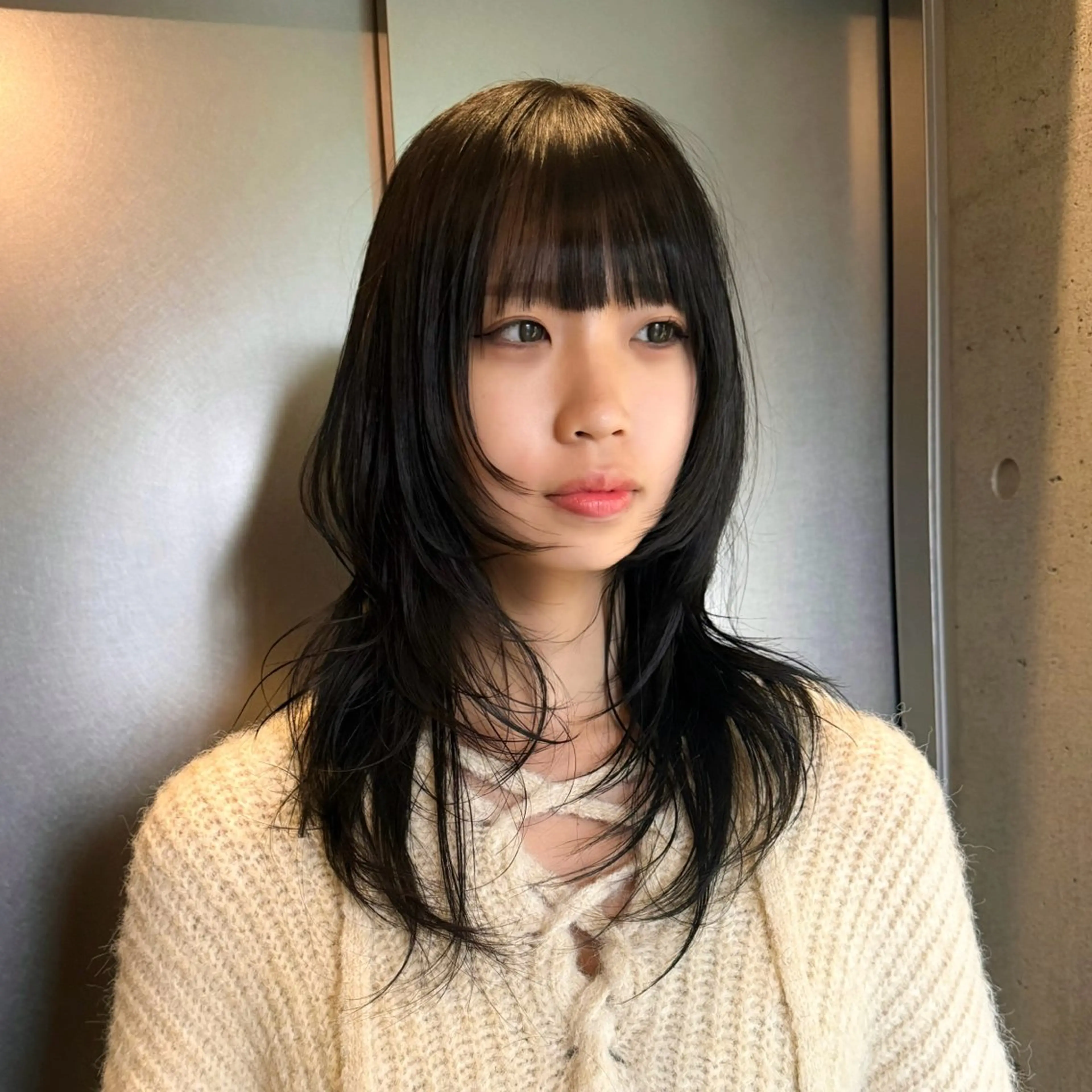 セミロング カラー カット ヘアカラー トリートメント ⛄️似合わせ暖色/ 抜け感レイヤー/ゆいのヘアスタイル