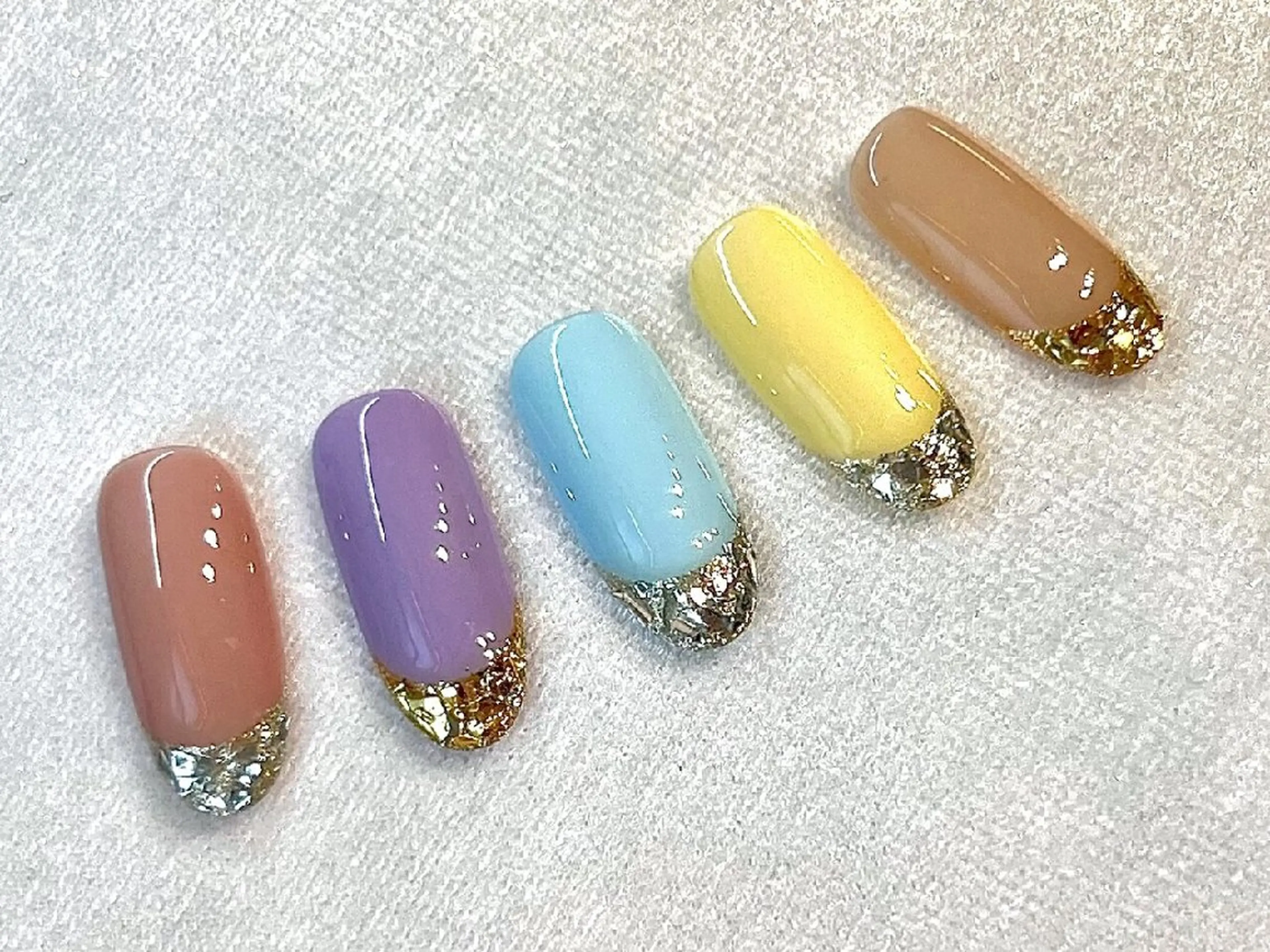 ネイル フレンチネイル ガラスフレンチ ハンドネイル NailSalon MAHINAのネイルデザイン