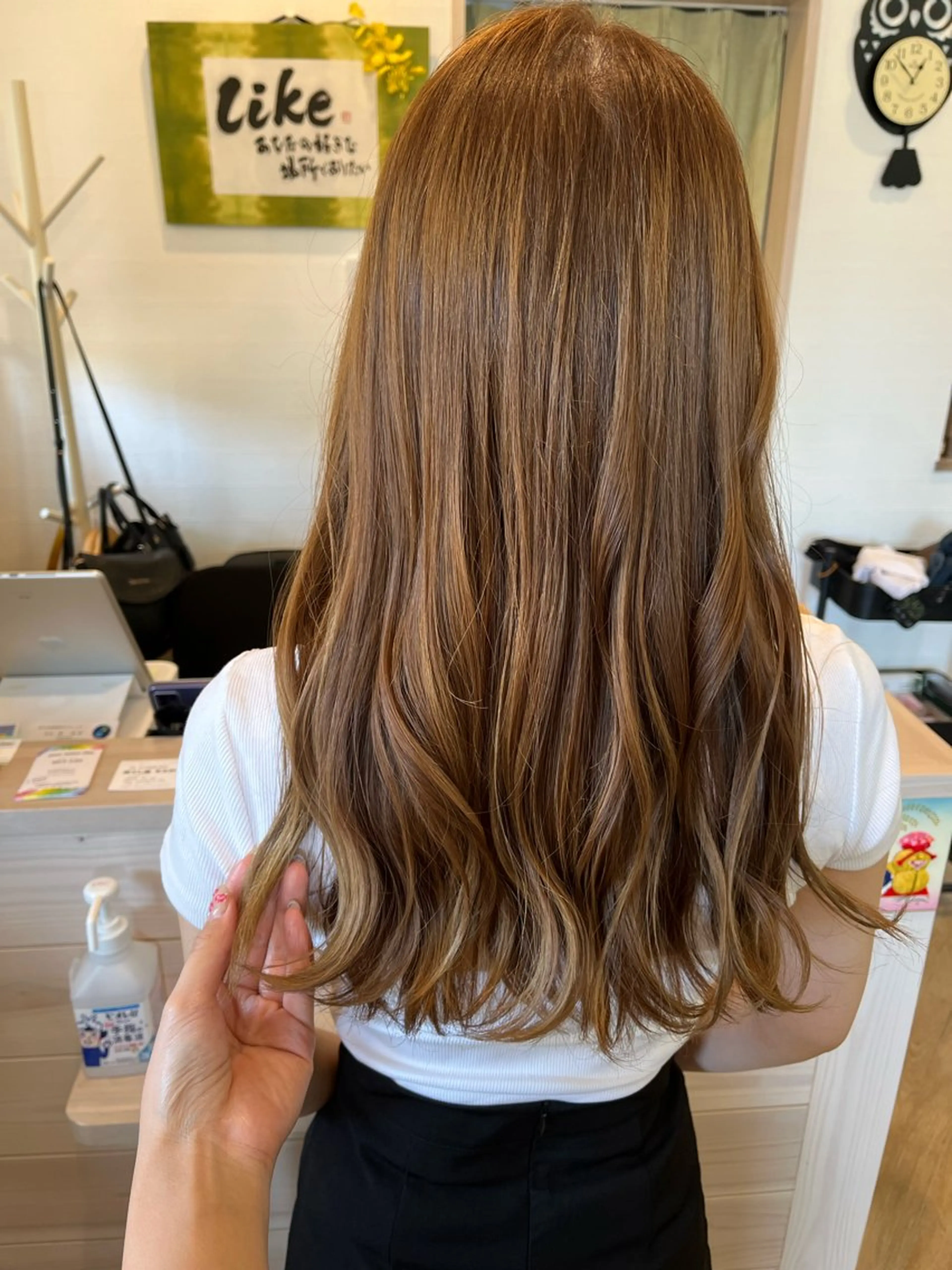 ロング カラー ヘアアレンジ ヘアカラー like みやびのヘアスタイル