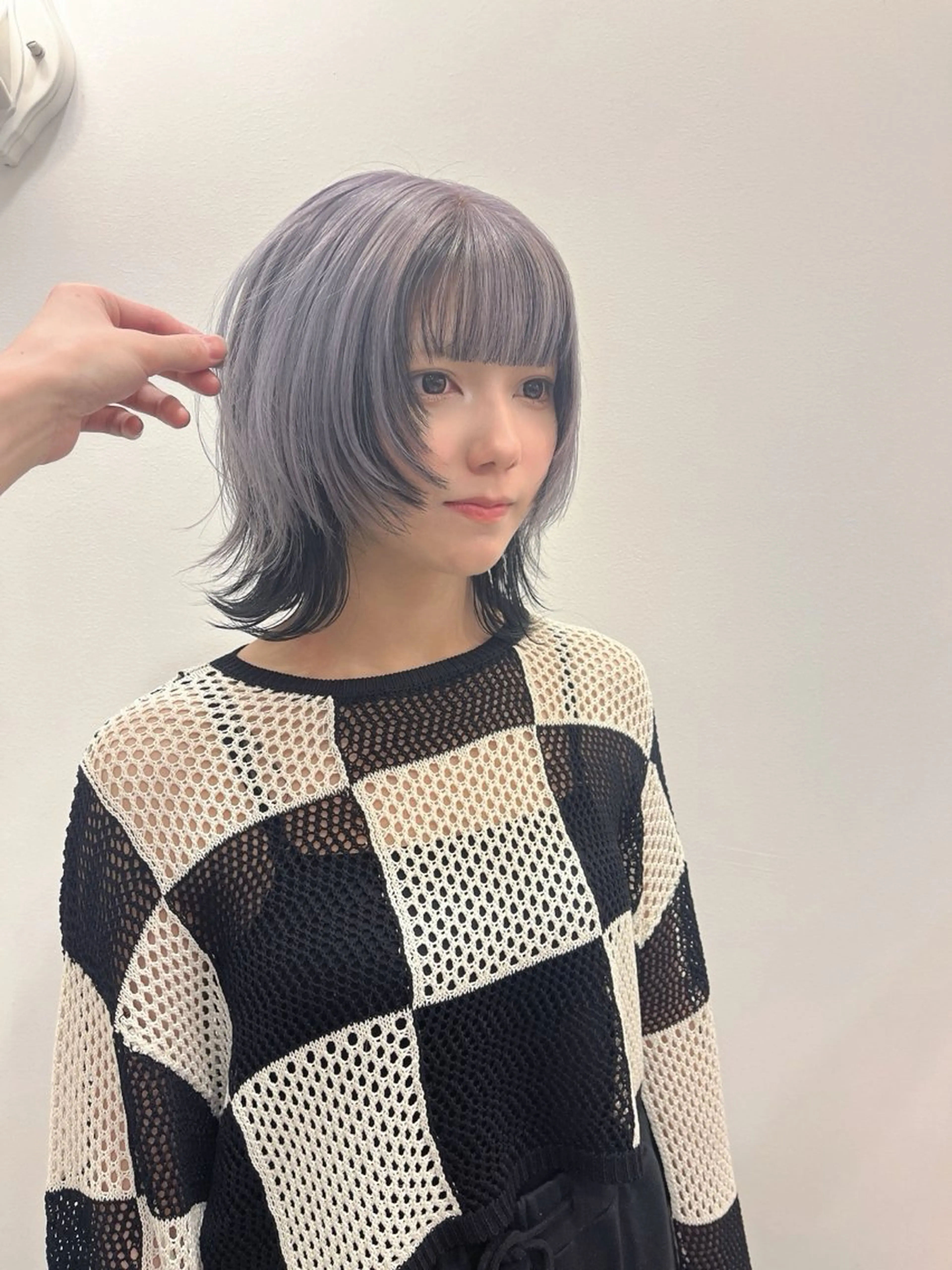ミディアム カラー カット ヘアカラー 尾崎隼大 レイヤー/韓国ヘアのヘアスタイル