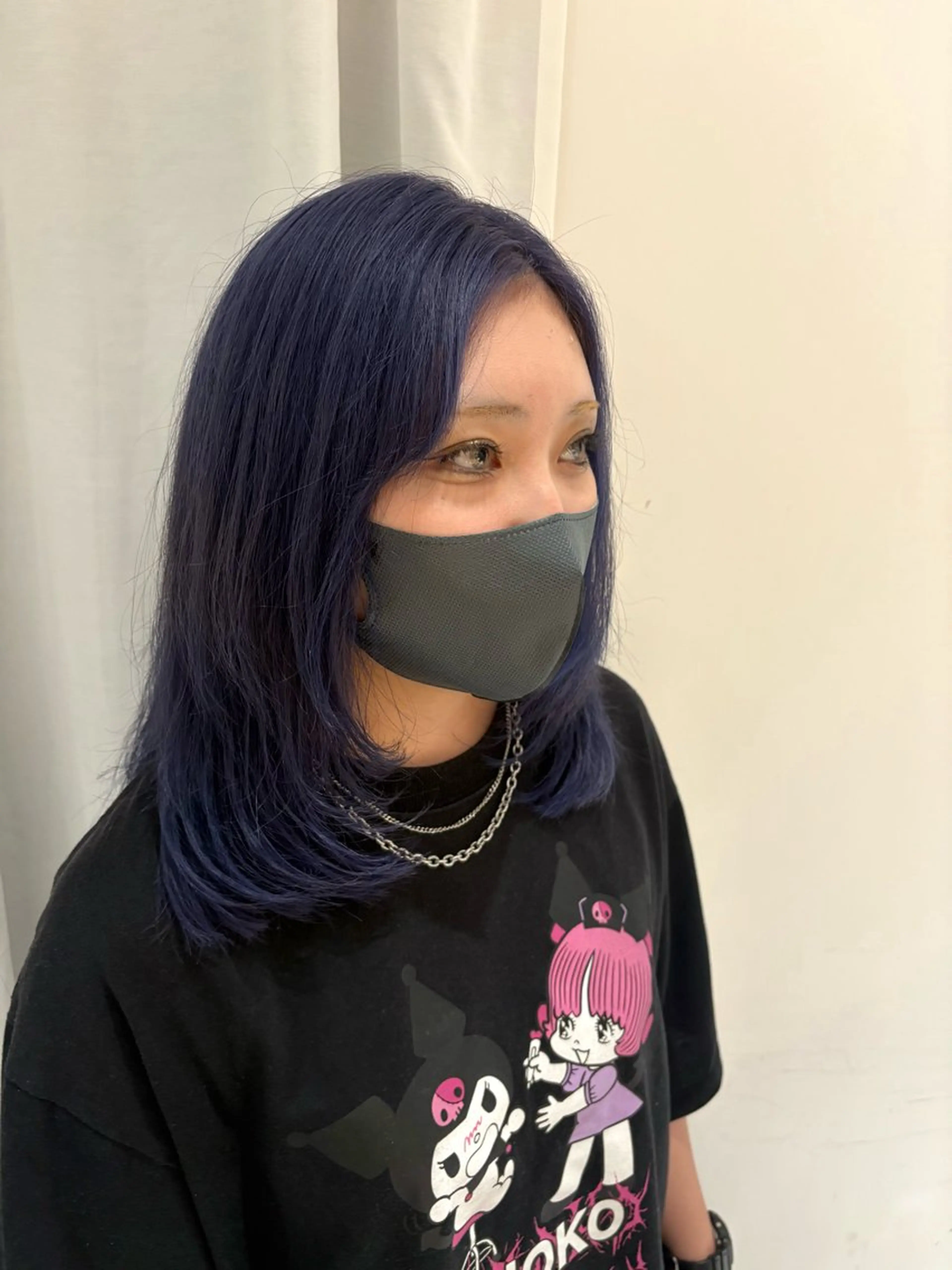 セミロング カラー ブルーカラー ブルーラベンダー ラベンダーカラー カット ヘアカラー トリートメント ヘアセット レイヤー/ 透明感カラー🪼風香のヘアスタイル