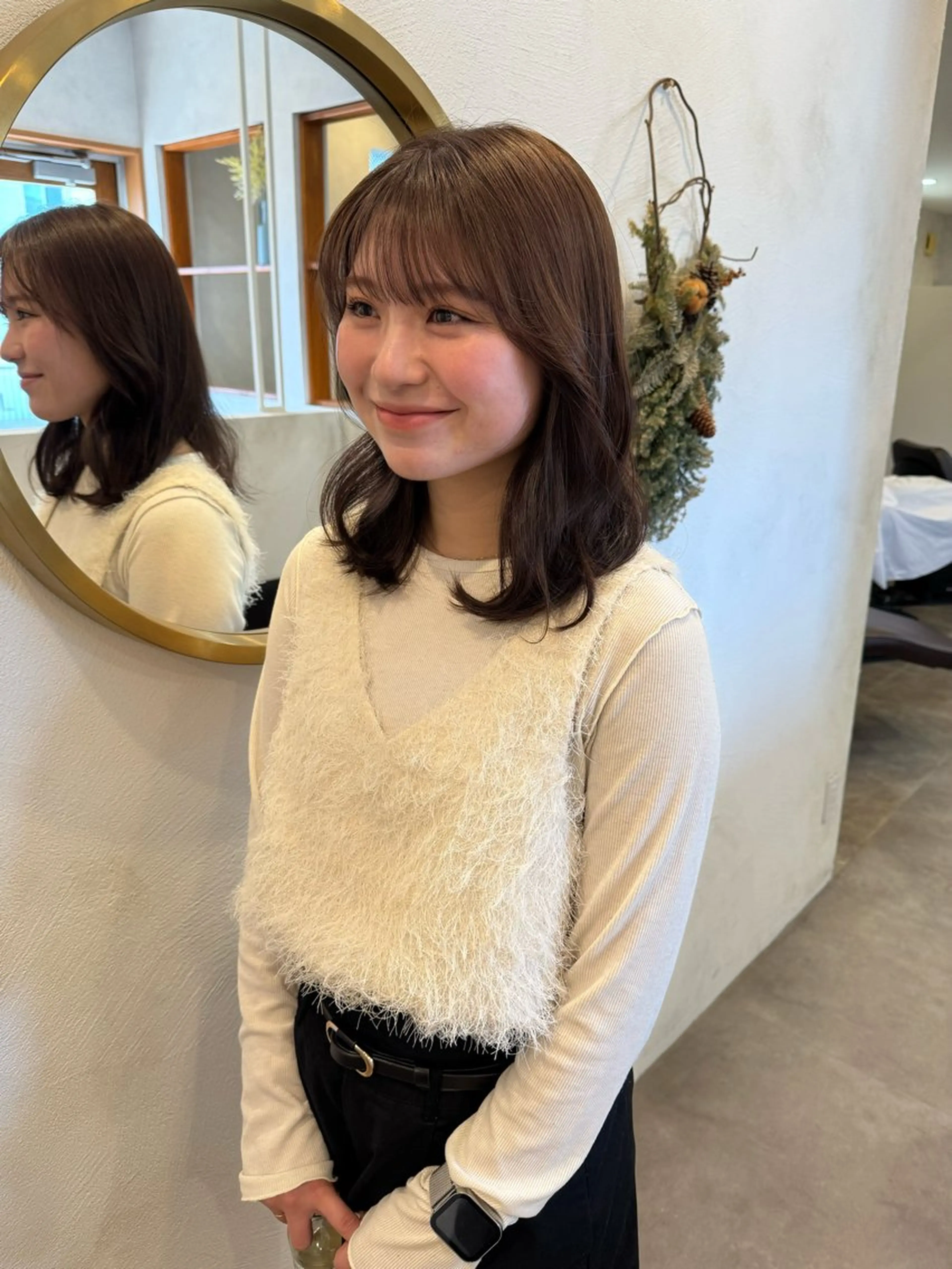 ミディアム カラー カット ヘアカラー トリートメント Lita. hairdesign所属・kako ／透明感カラー🤍のヘアスタイル