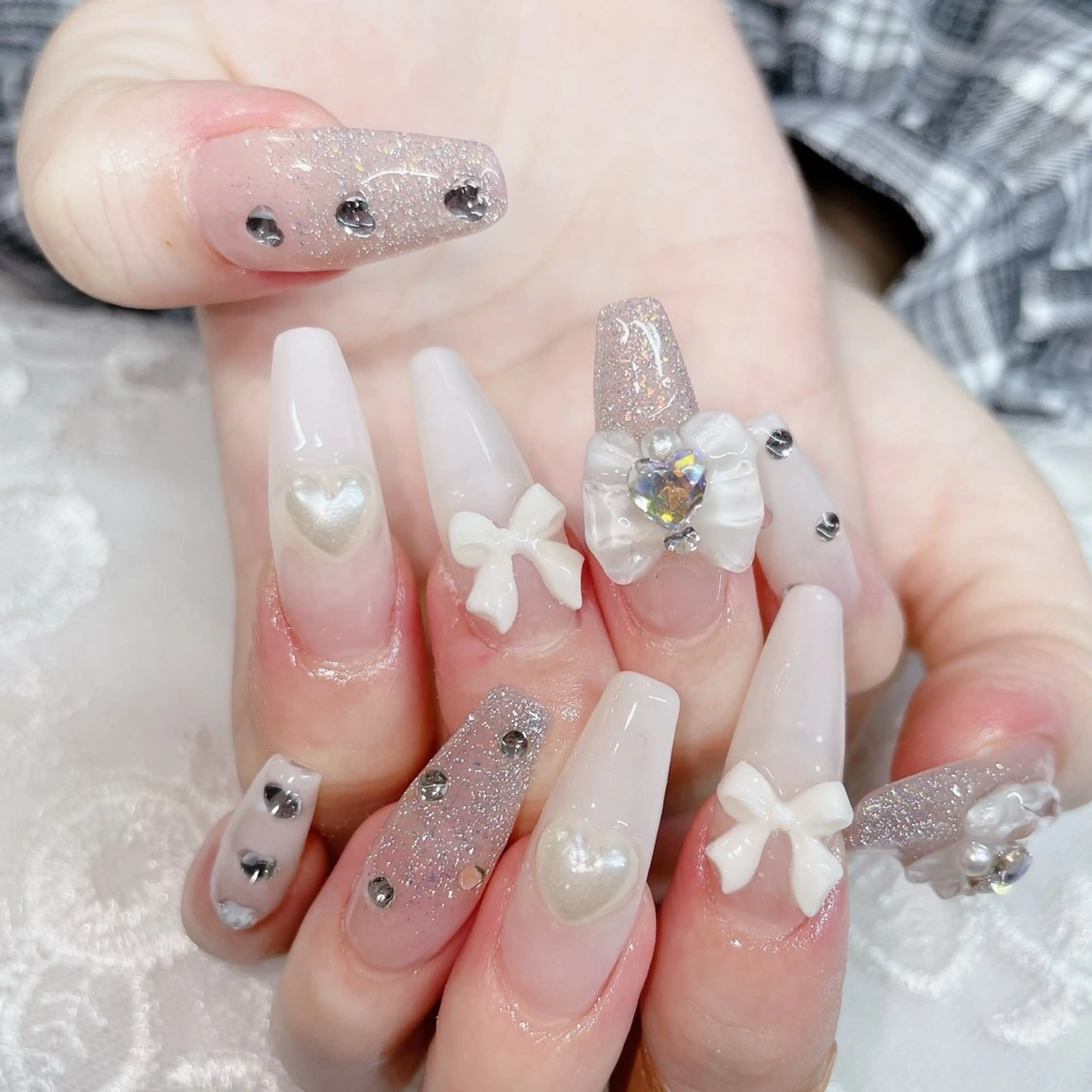 ロング ハンドネイル ハンドケア 💜MIYA nail川崎店のネイルデザイン