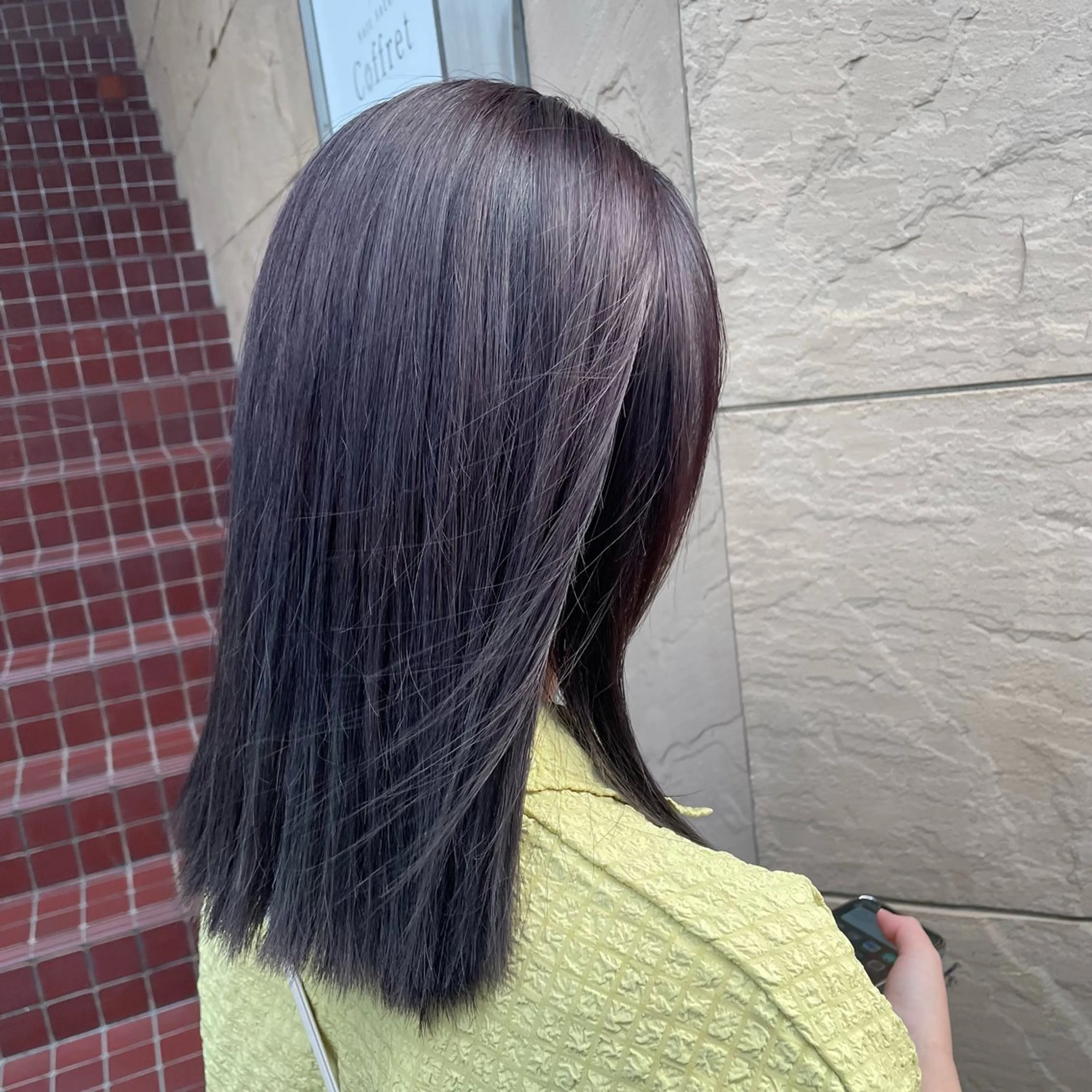 ミディアム カラー ヘアカラー 西村 亜弥のヘアスタイル