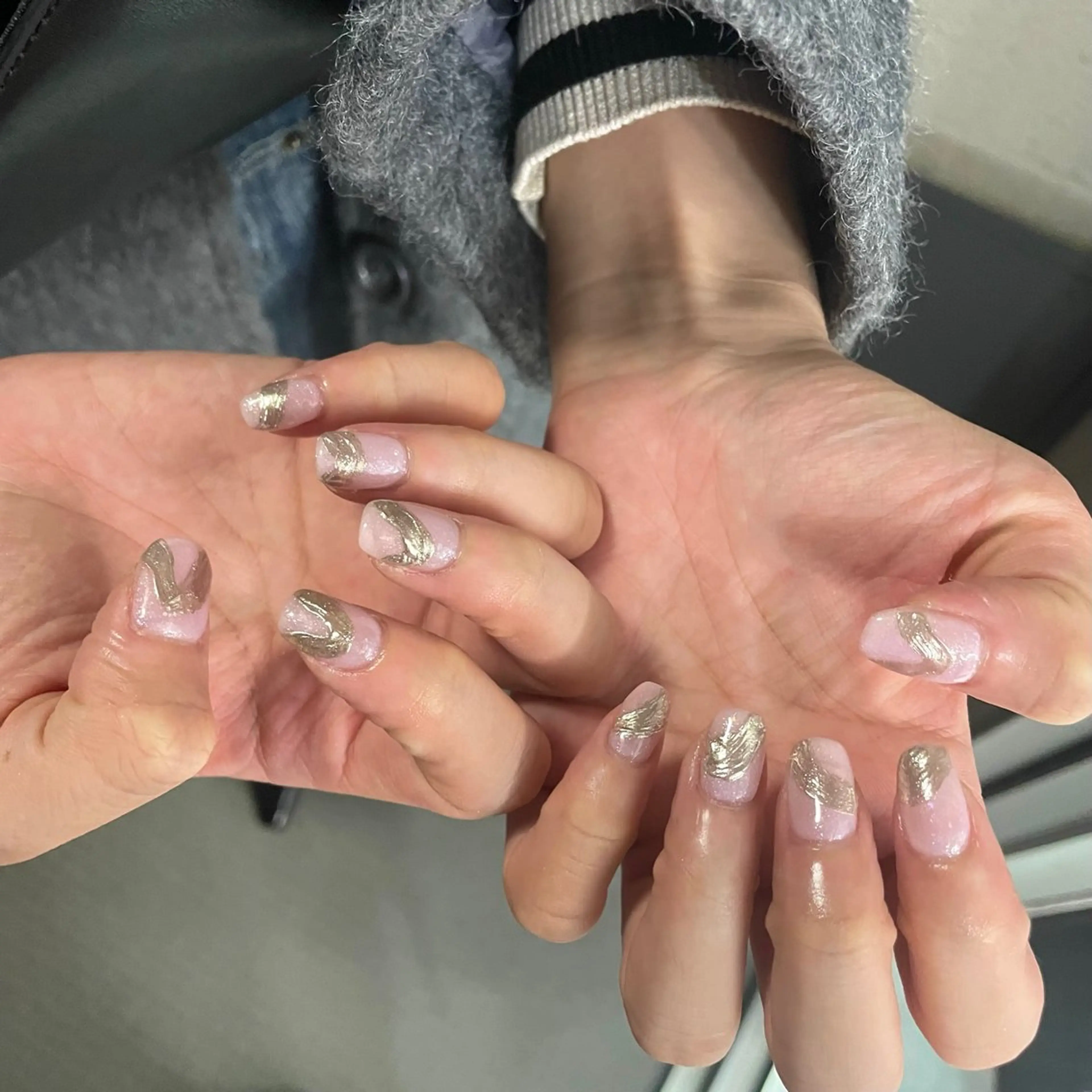 ネイル ミラーネイル Bianca 渡邉🫧のネイルデザイン