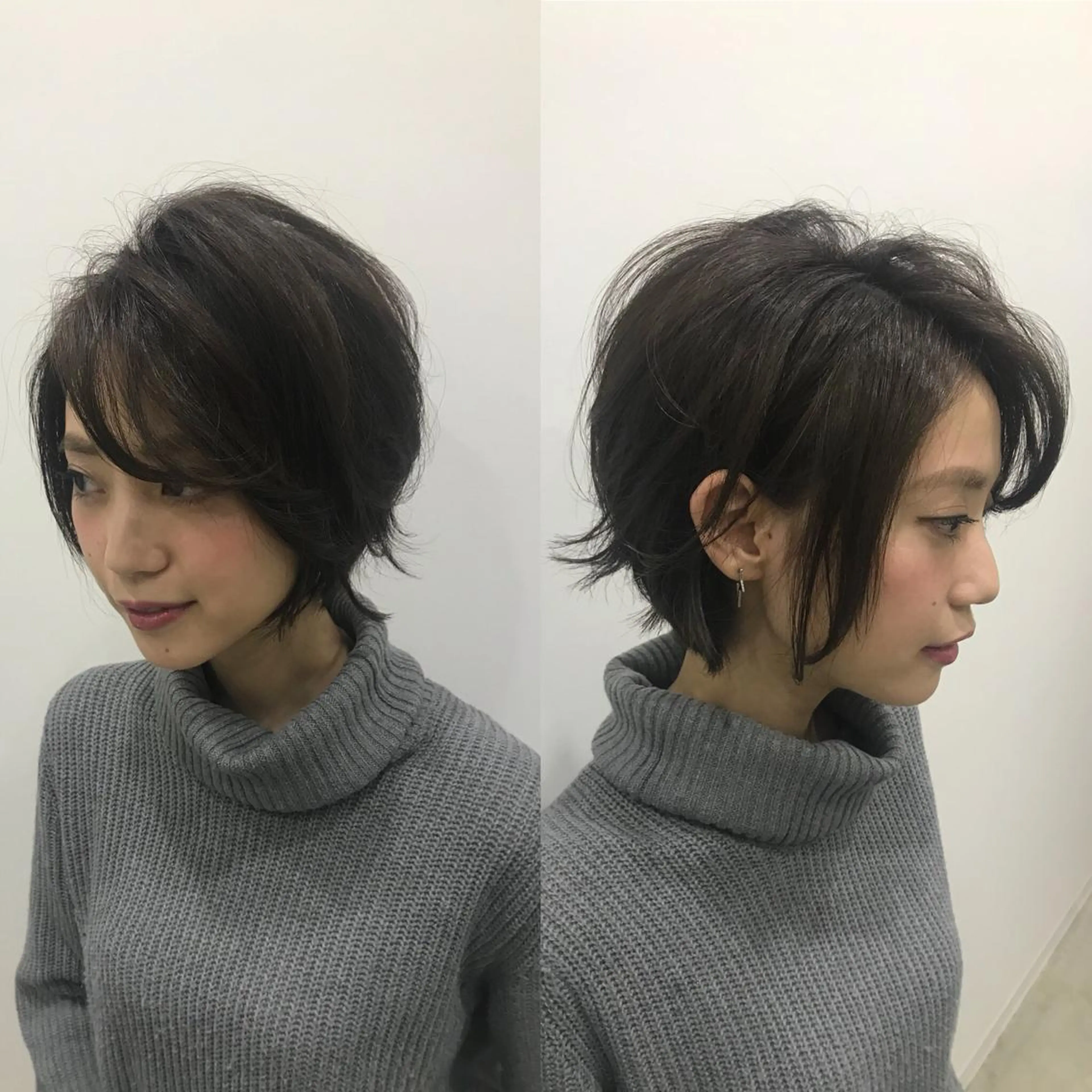 ショート 透明感×髪質改善🧸 韓国ヘア　武田涼のヘアスタイル