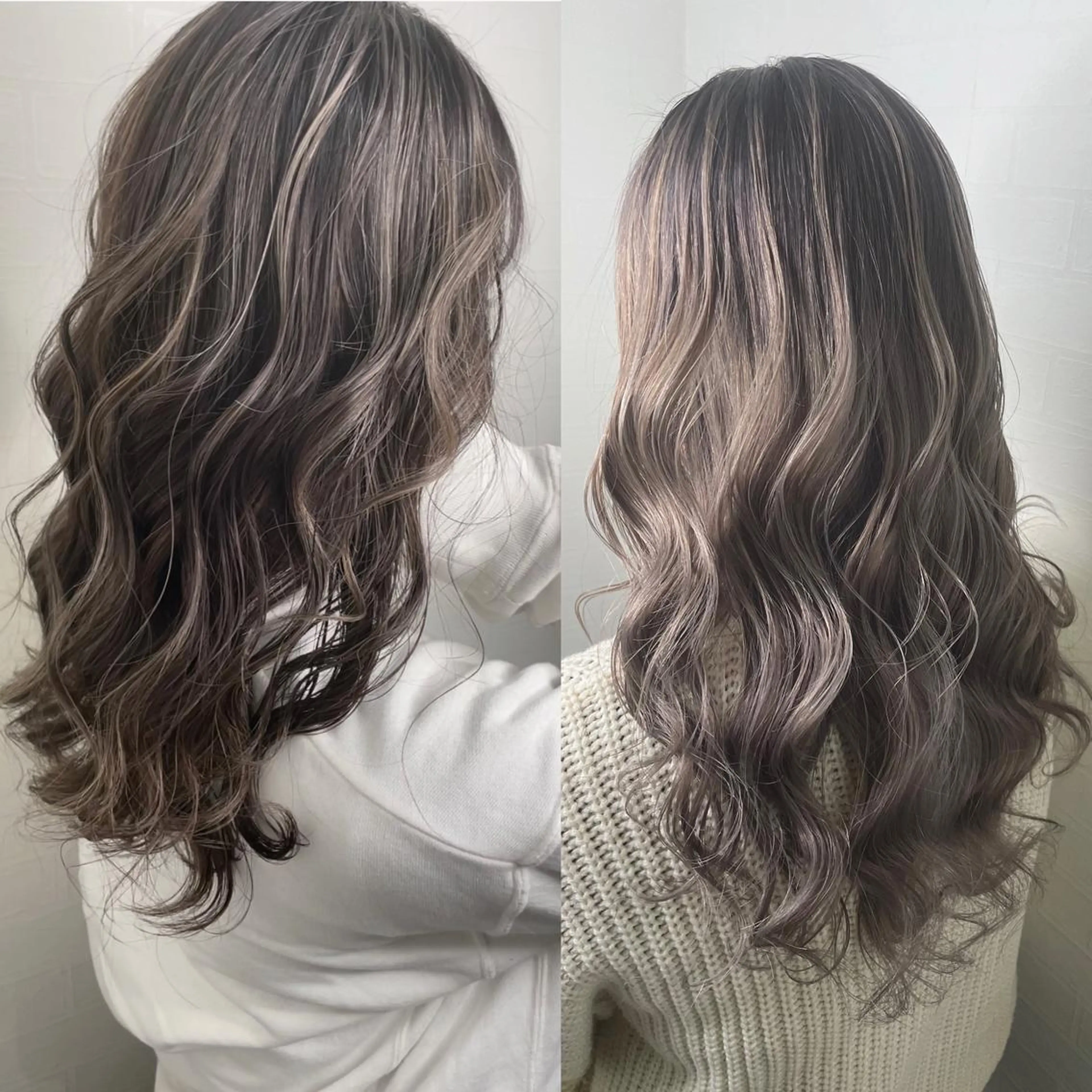 セミロング カラー ヒカ/外国人風 デザインカラーのヘアスタイル