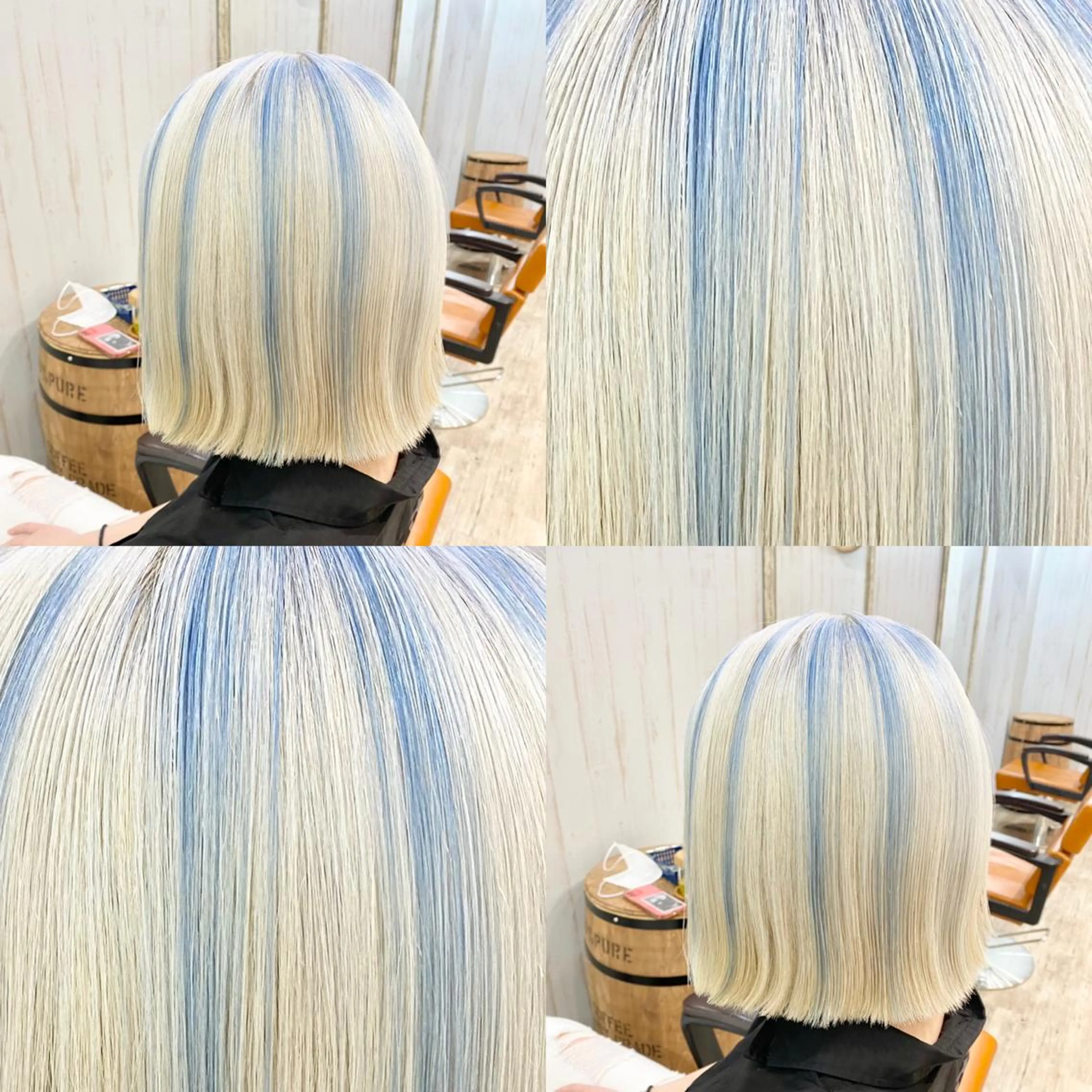 ショート カラー ハイトーン💫 エクステ💫maiのヘアスタイル