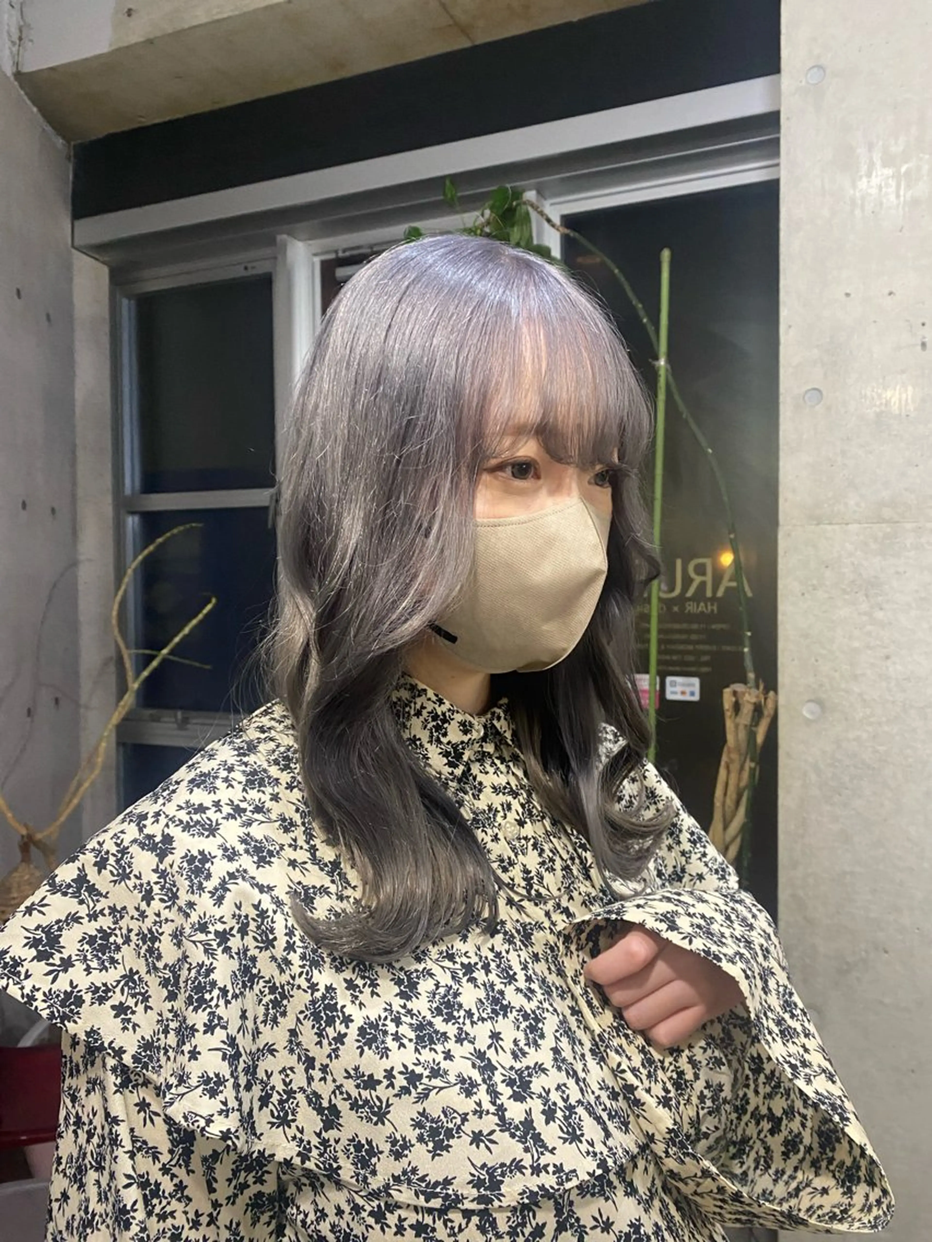 ロング カラー くびれヘア 顔まわりレイヤー 顔周りカット レイヤーカット ARUE所属・🎀🫧Oyama Riri🫧🎀のヘアスタイル