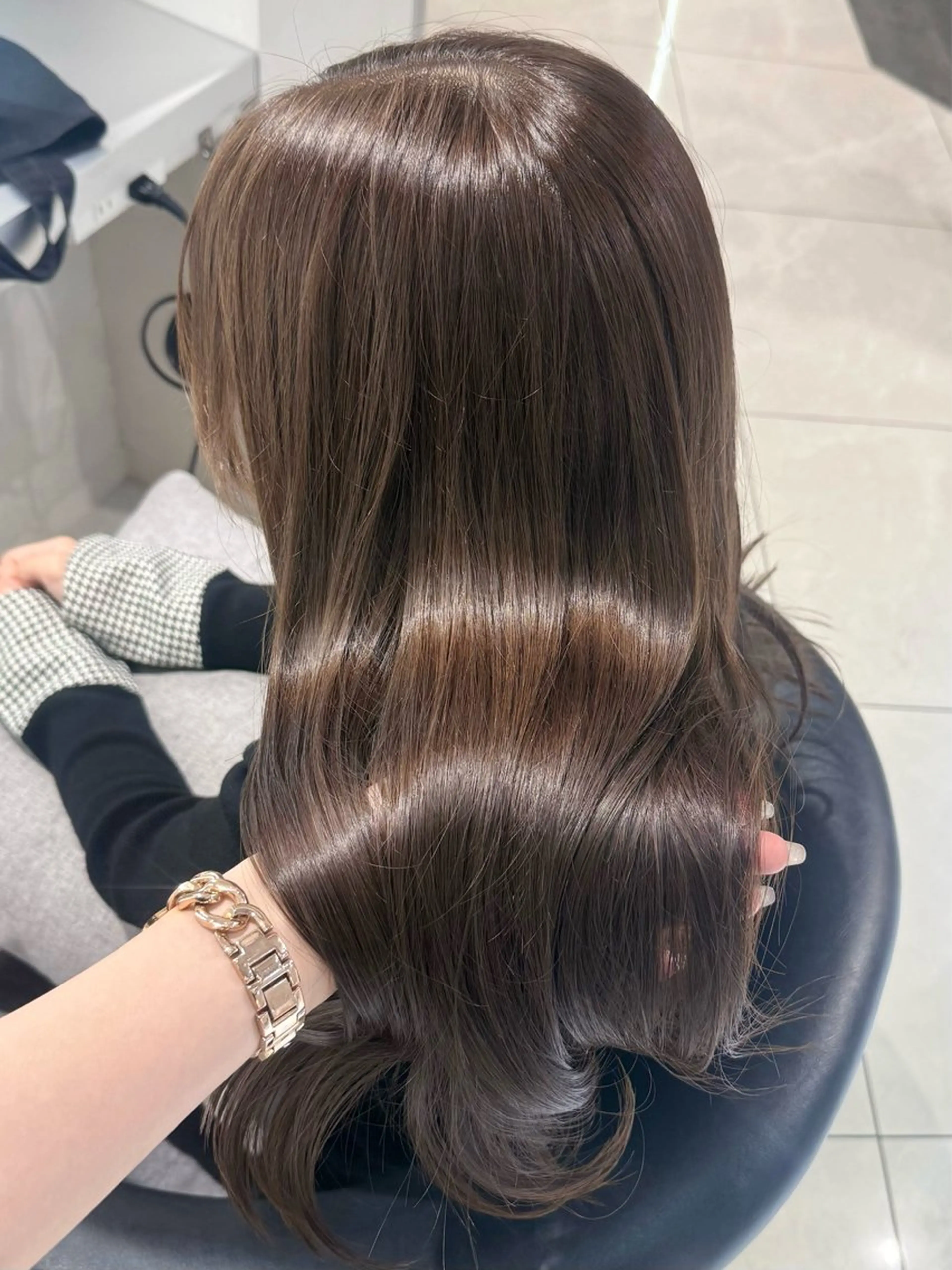 ロング カラー グレージュ ラベンダーカラー モカグレージュ 髪質改善 トリートメント カット ヘアカラー トリートメント 韓国ヘア×艶髪🎀 池袋/Rina🩶のヘアスタイル