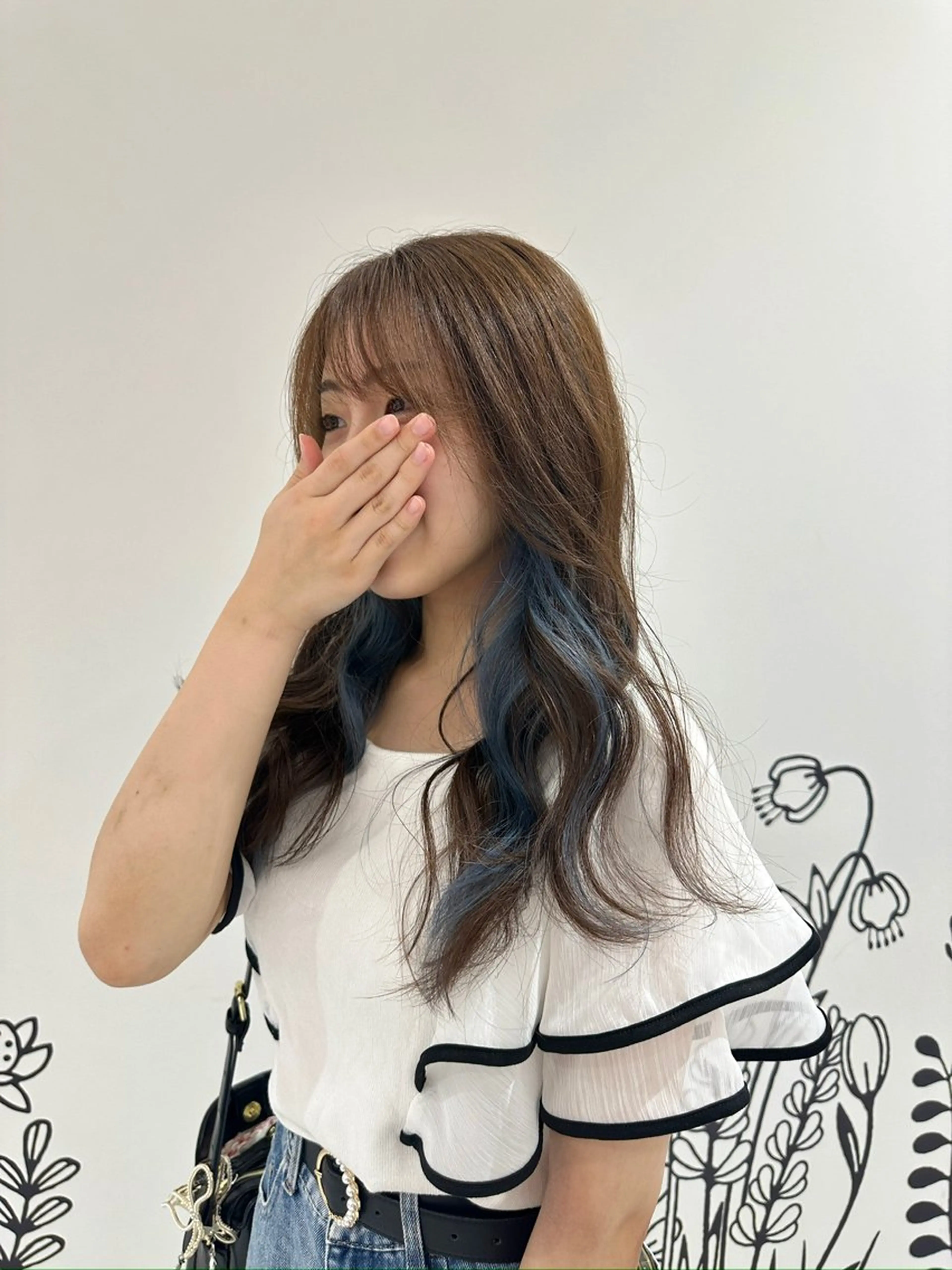 カラー ブリーチ ブルーカラー カット ヘアカラー トリートメント こうた/髪質改善 ストレート/ヘアケアのヘアスタイル