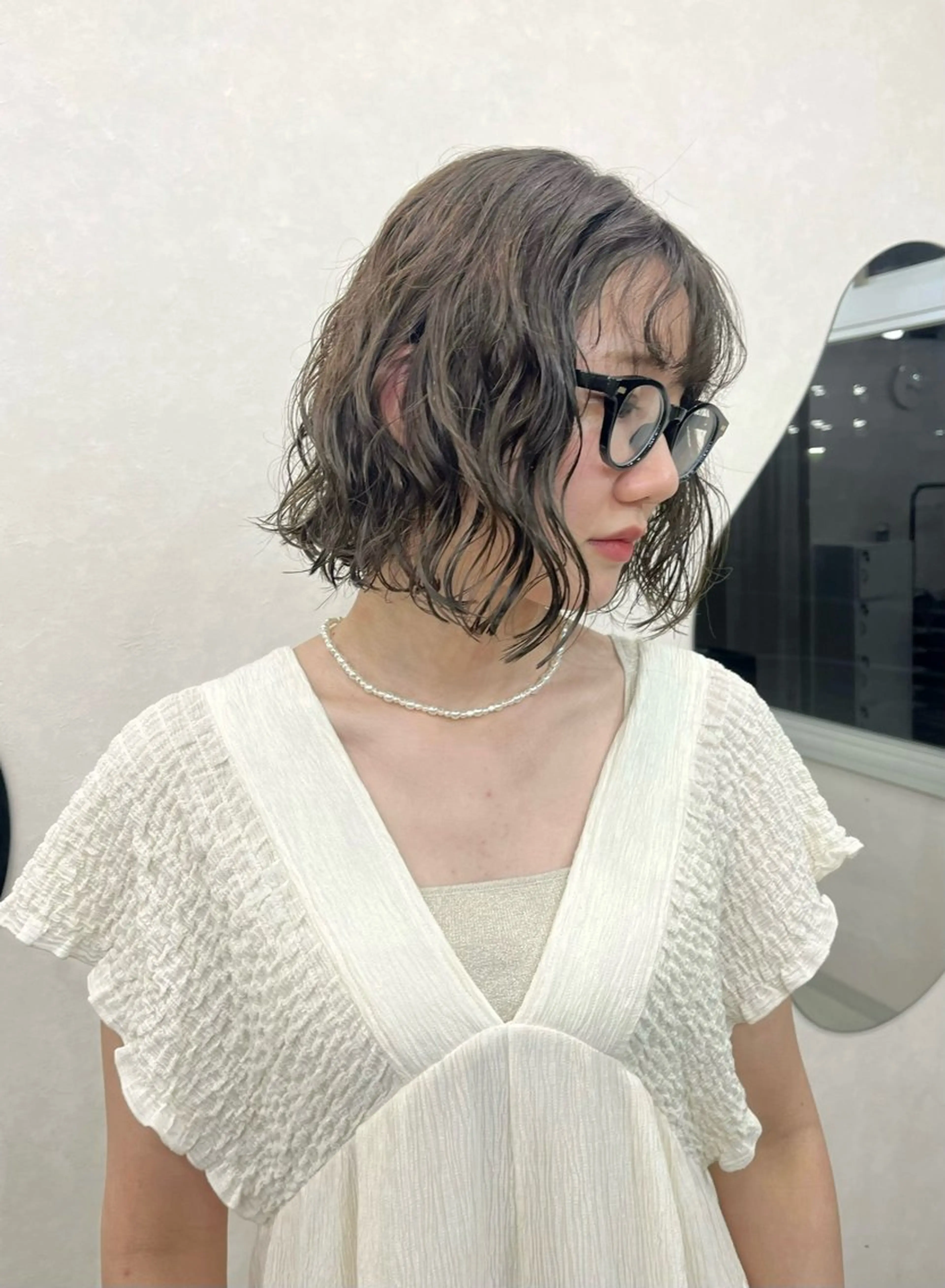 ミディアム パーマ カット パーマ mir所属・長山 茉白のヘアスタイル