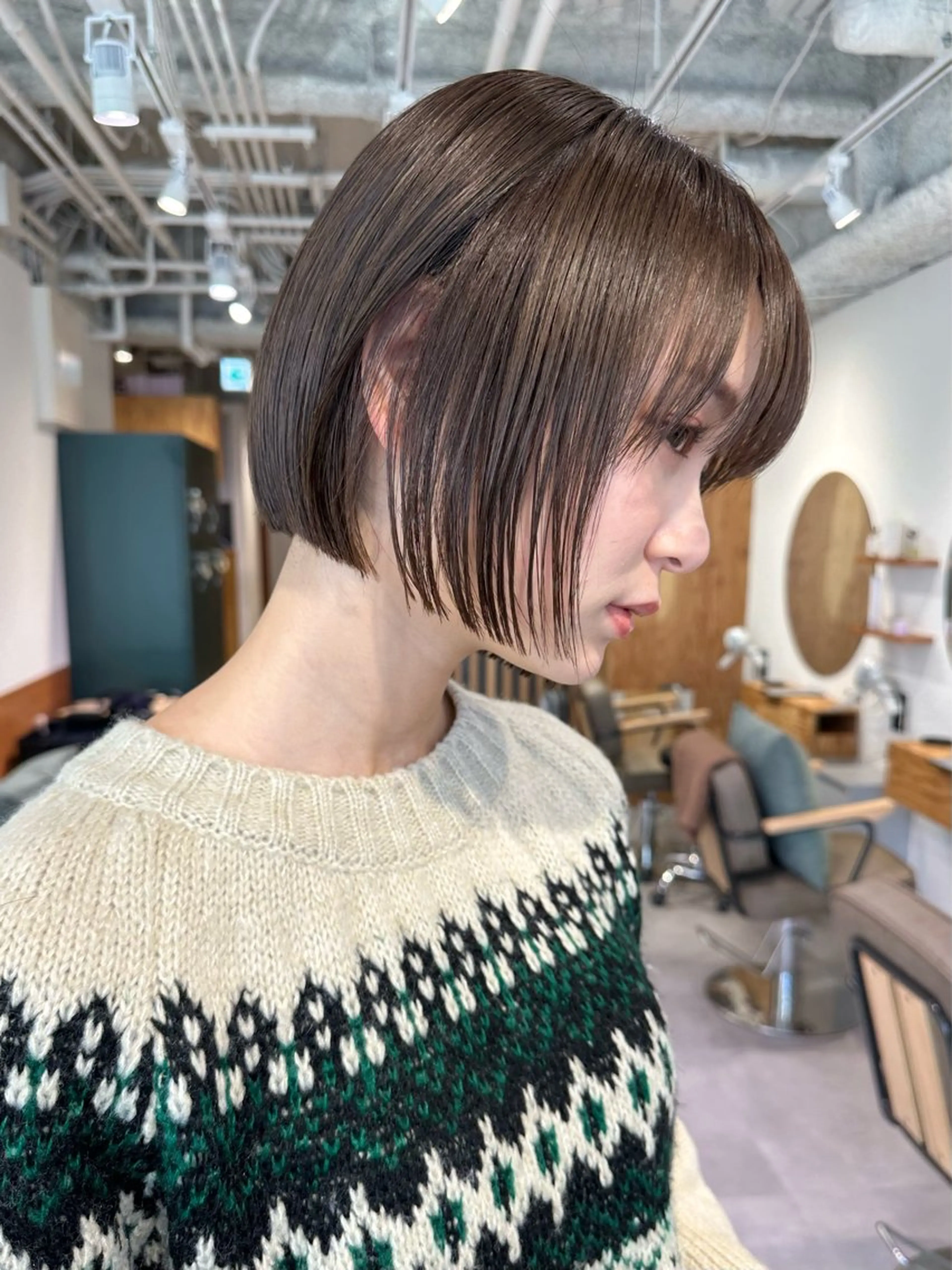 ショート カット ヘアカラー トリートメント GO TODAY原宿Lux所属・ボブ/暖色カラー/ 縮毛矯正/岸本恭明のヘアスタイル