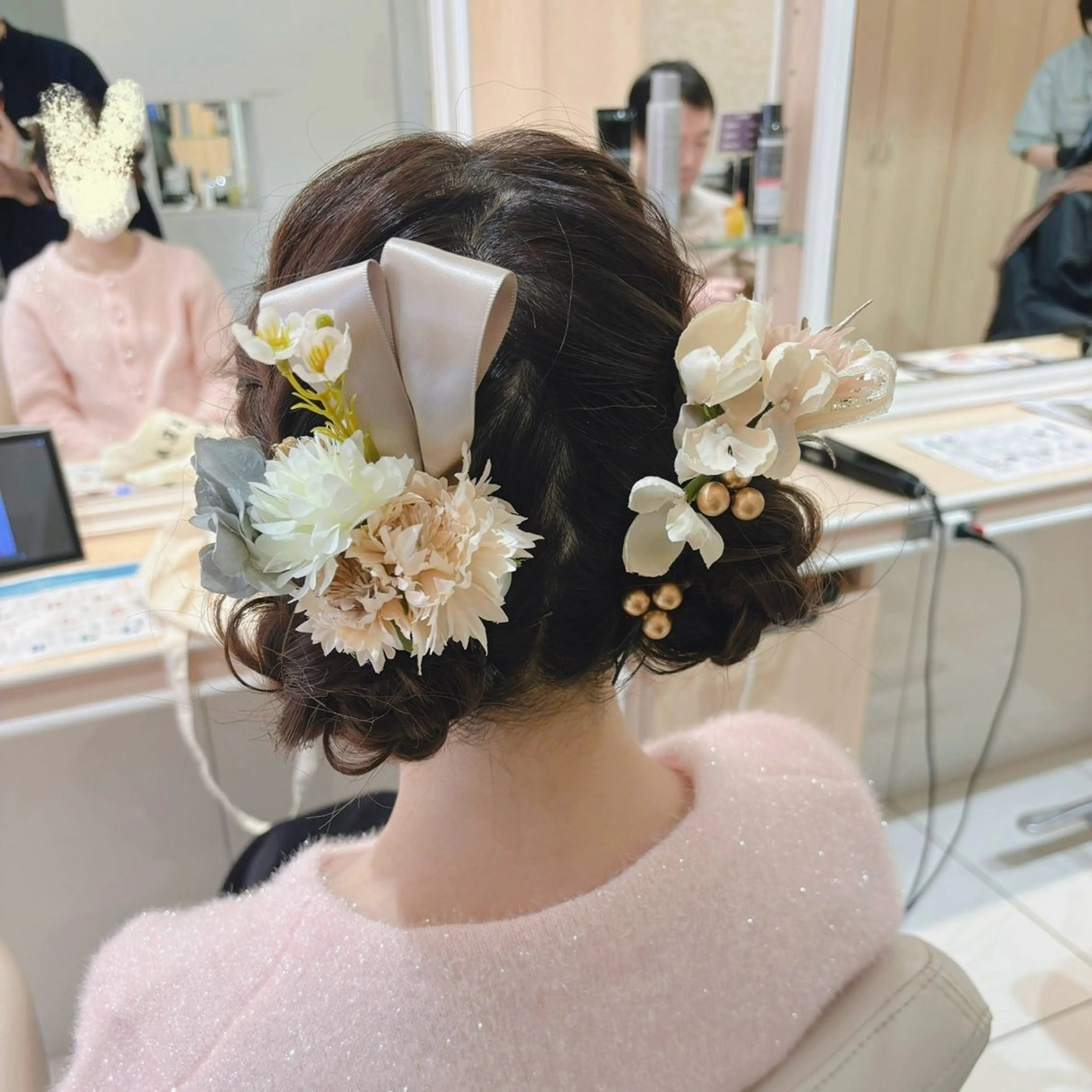 セミロング ヘアアレンジ ヘアセット 宮永 璃沙のヘアスタイル