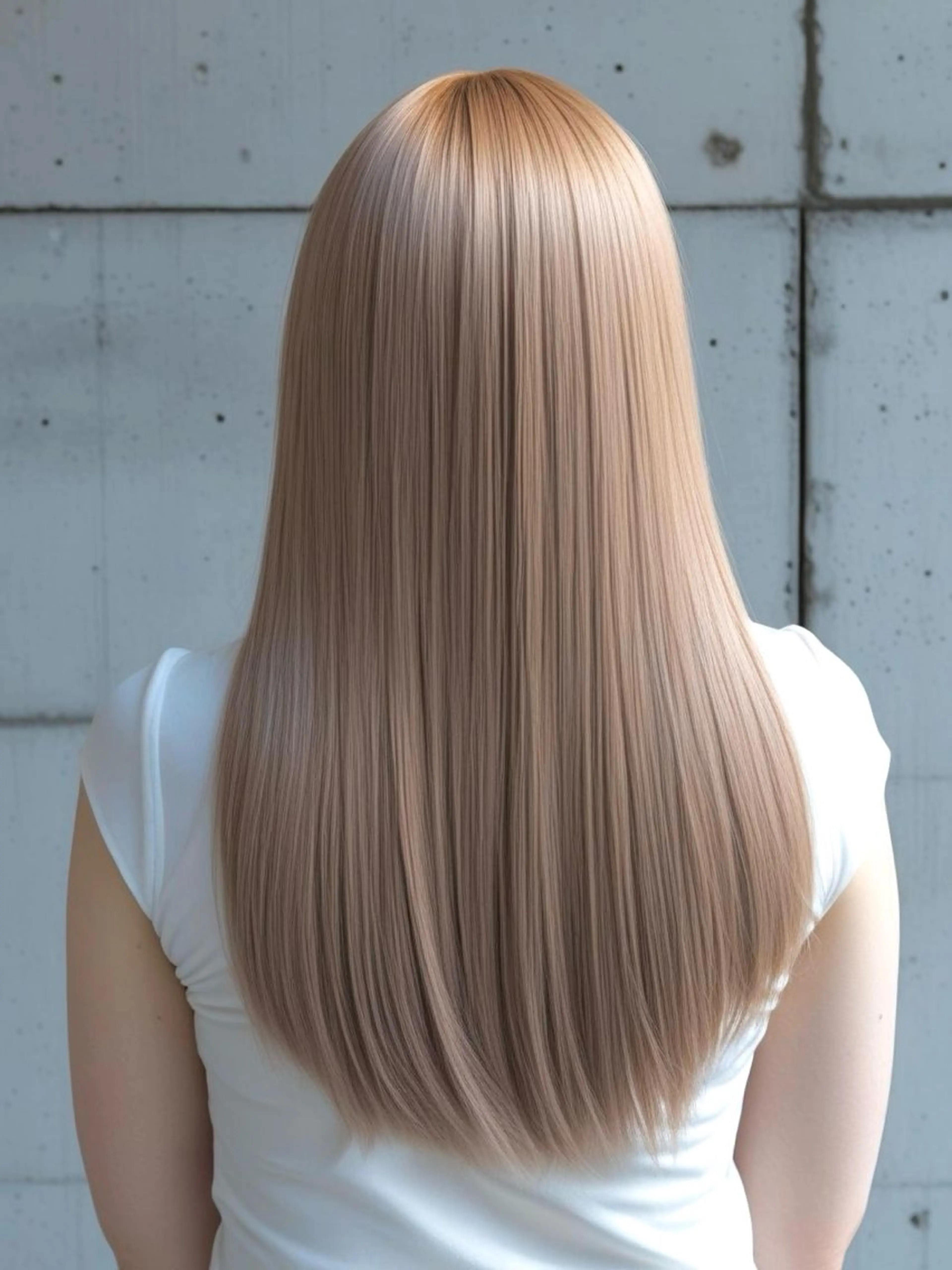 セミロング カラー ブリーチ ヘアカラー トリートメント ☘️em HAIR 内藤光哉🍀のヘアスタイル