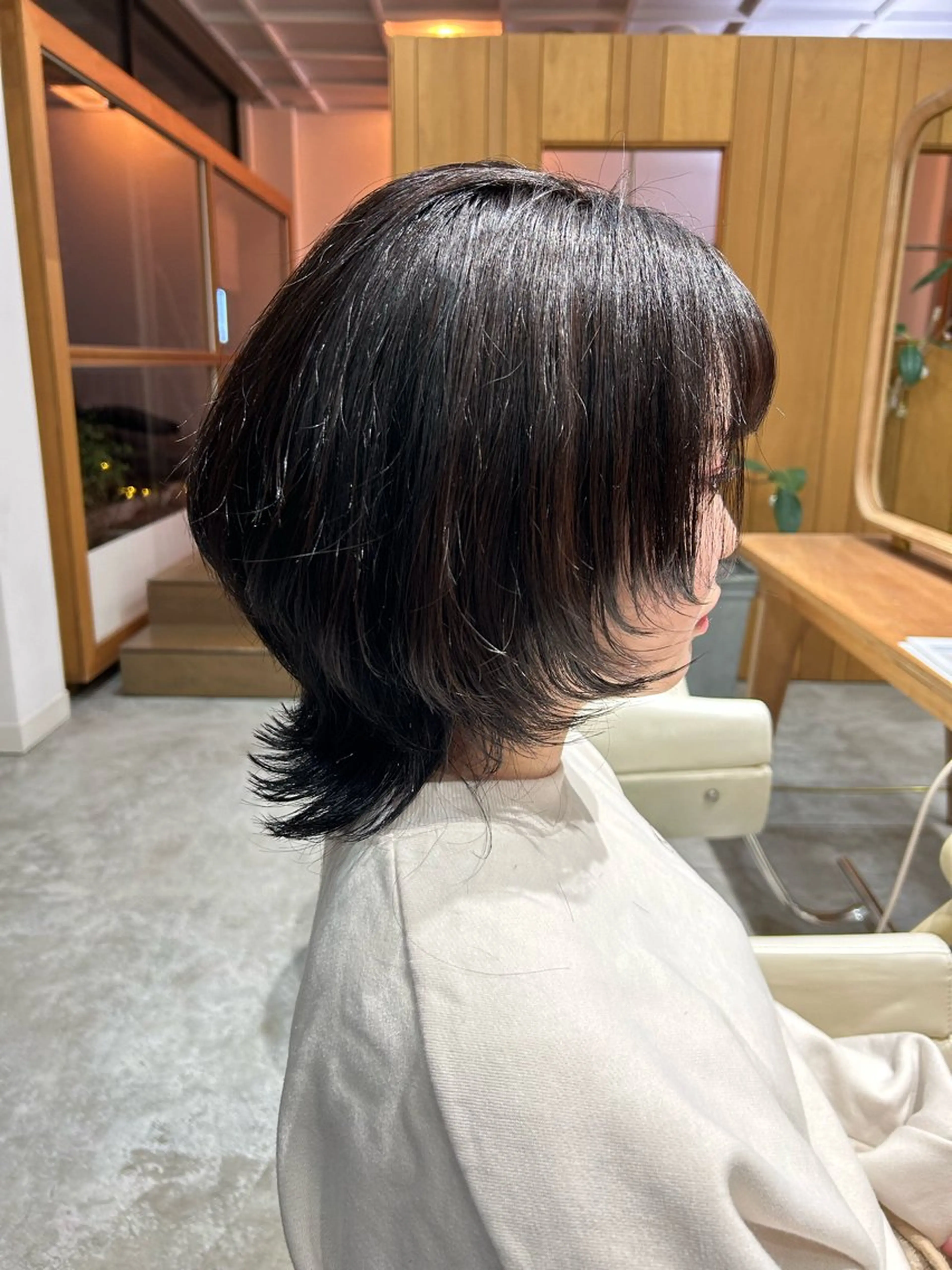 ミディアム ウルフカット カット fulam所属・佐藤悠生/ メンズカット．パーマのヘアスタイル