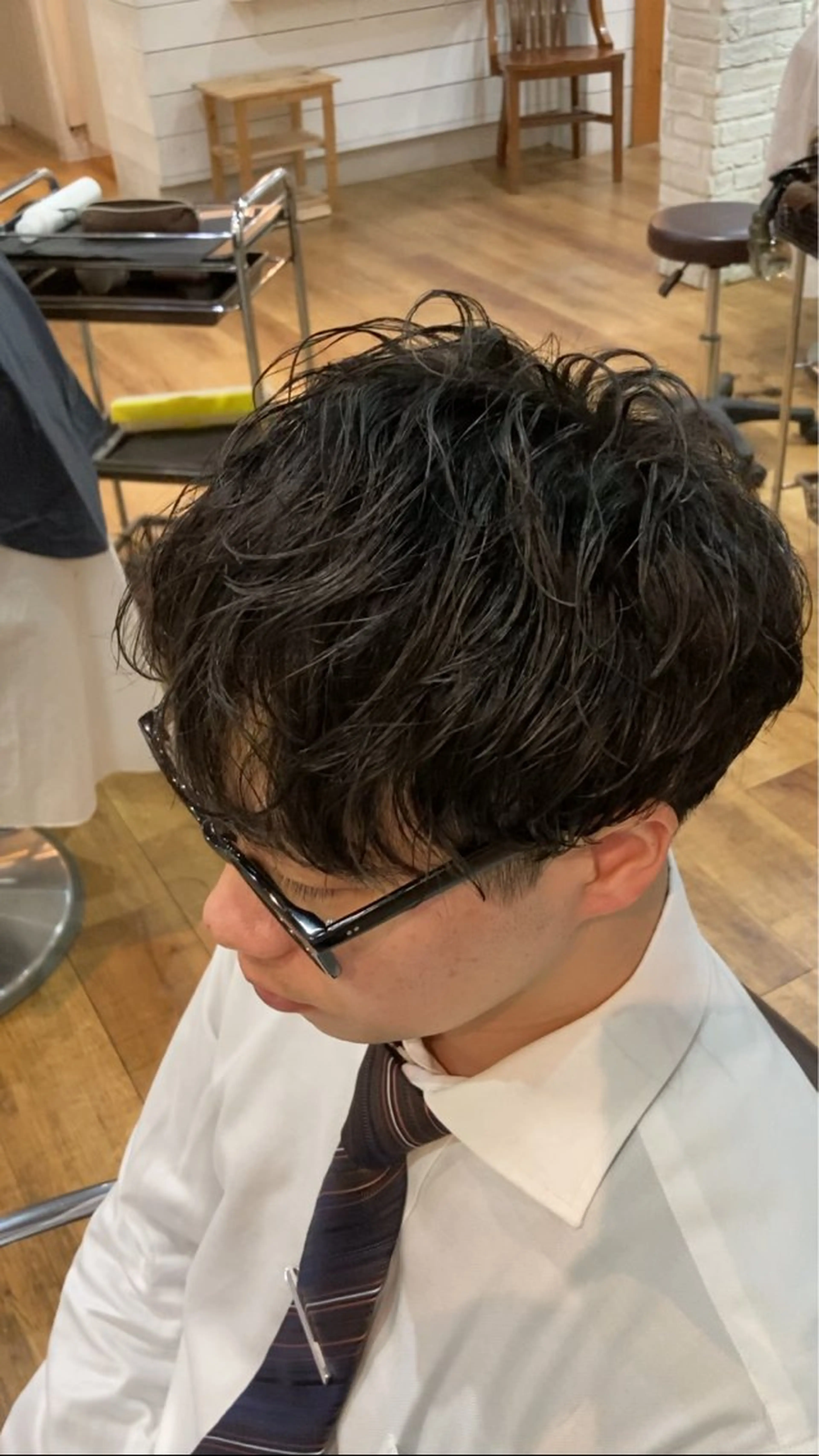 パーマ メンズ 大滝 宜史のヘアスタイル