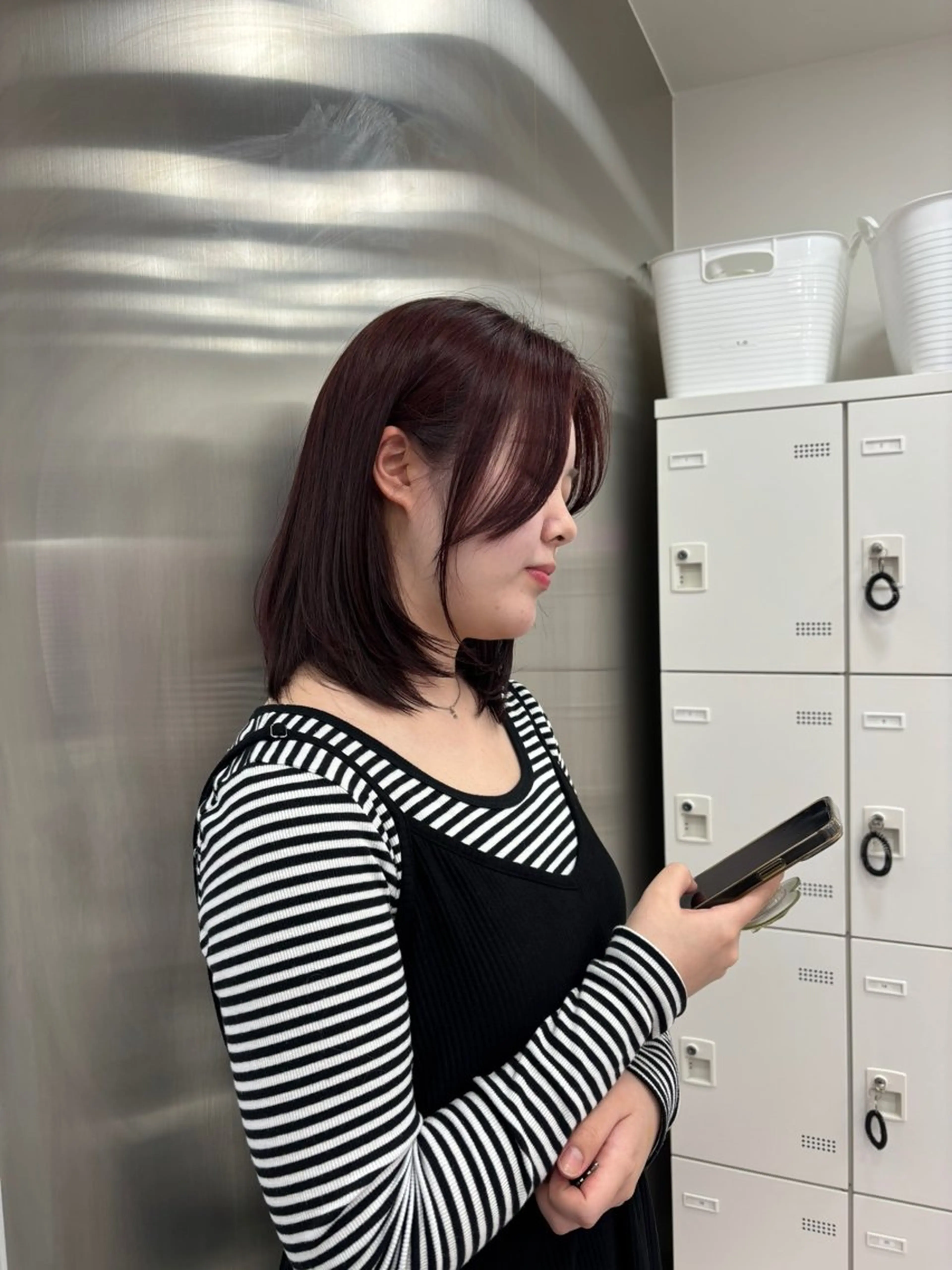 ミディアム カラー ヘアカラー トリートメント ヘッドスパ ヘアセット 表参道ハッシュカット レイヤー/リノンのヘアスタイル