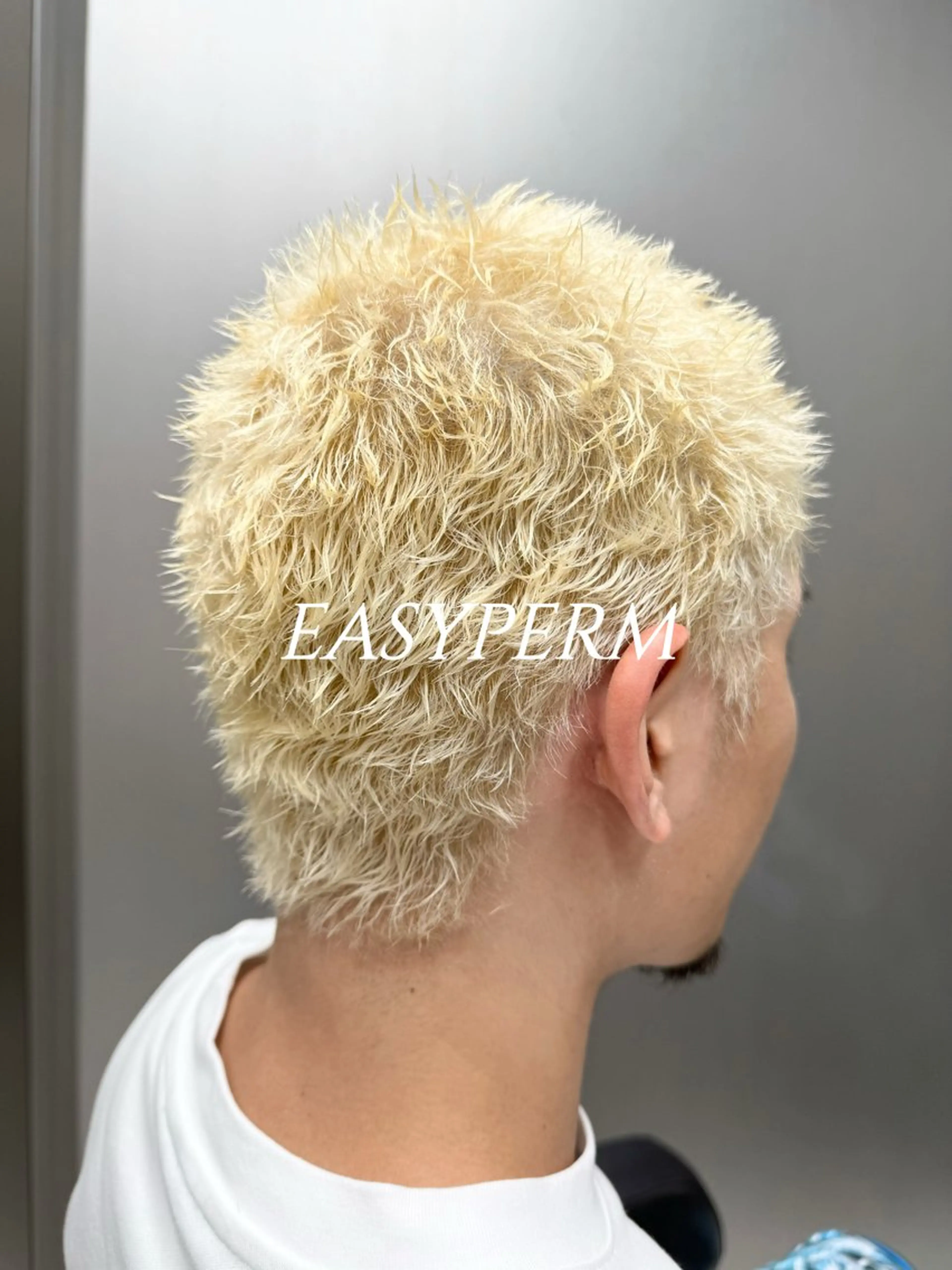 ショート カラー パーマ メンズ カット ヘアカラー パーマ 🔥メンズ/フェード 🔥表参道/谷のヘアスタイル