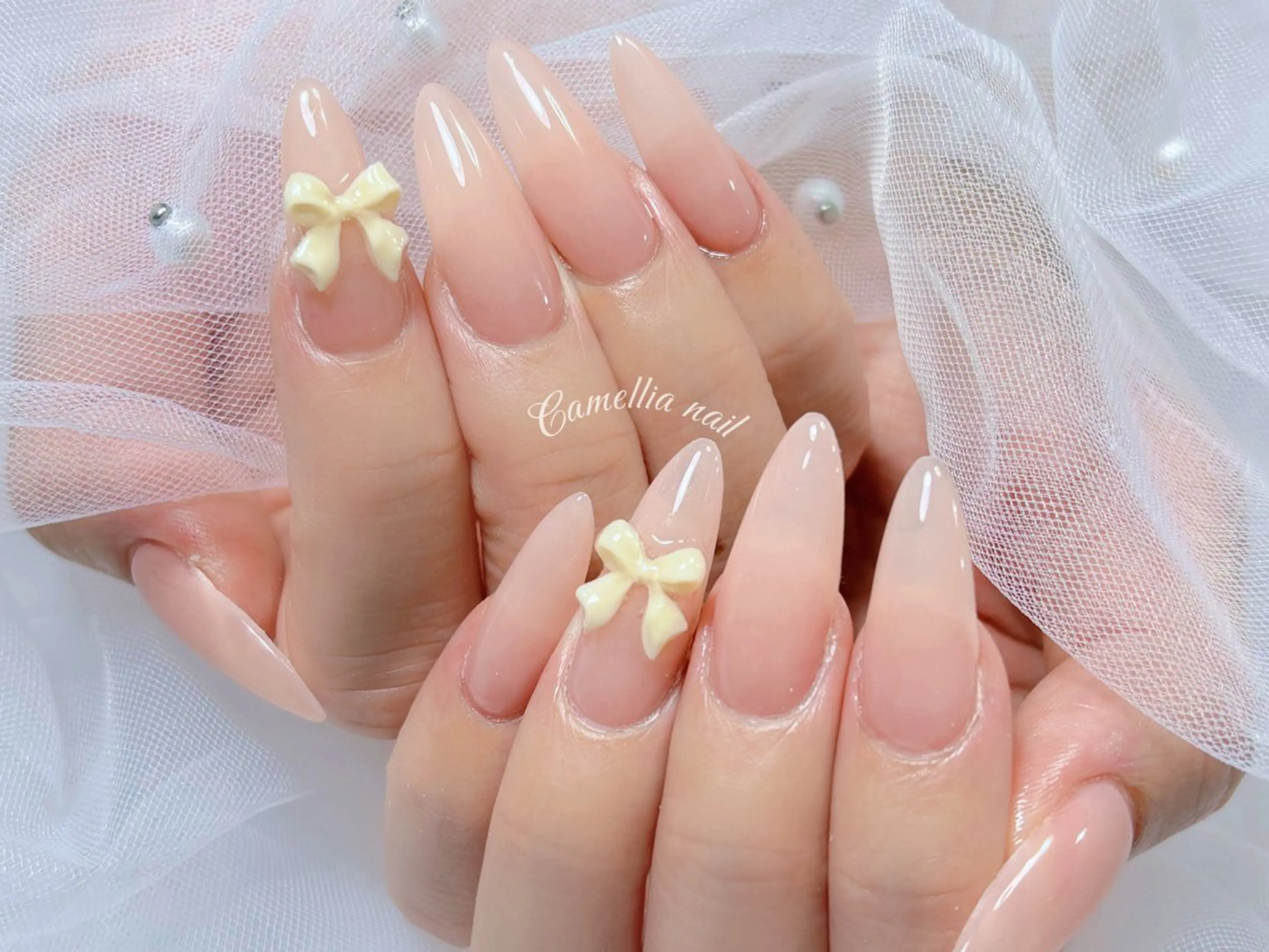 ネイル Camellia デザイン長さだしのネイルデザイン