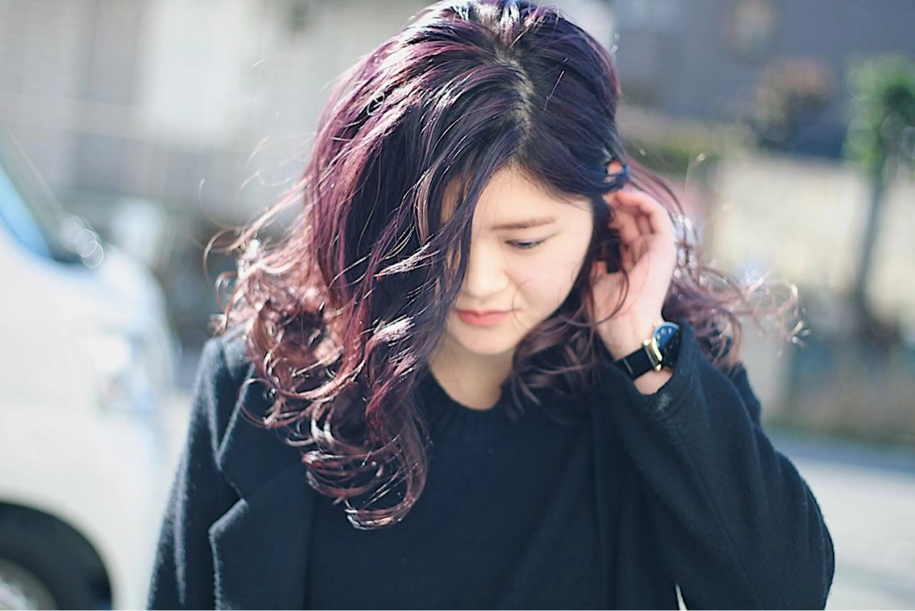 ロング カラー ヘアアレンジ ダブルカラー バイオレットカラー 遠藤悠大/メンズ縮毛 /メンズカットのヘアスタイル