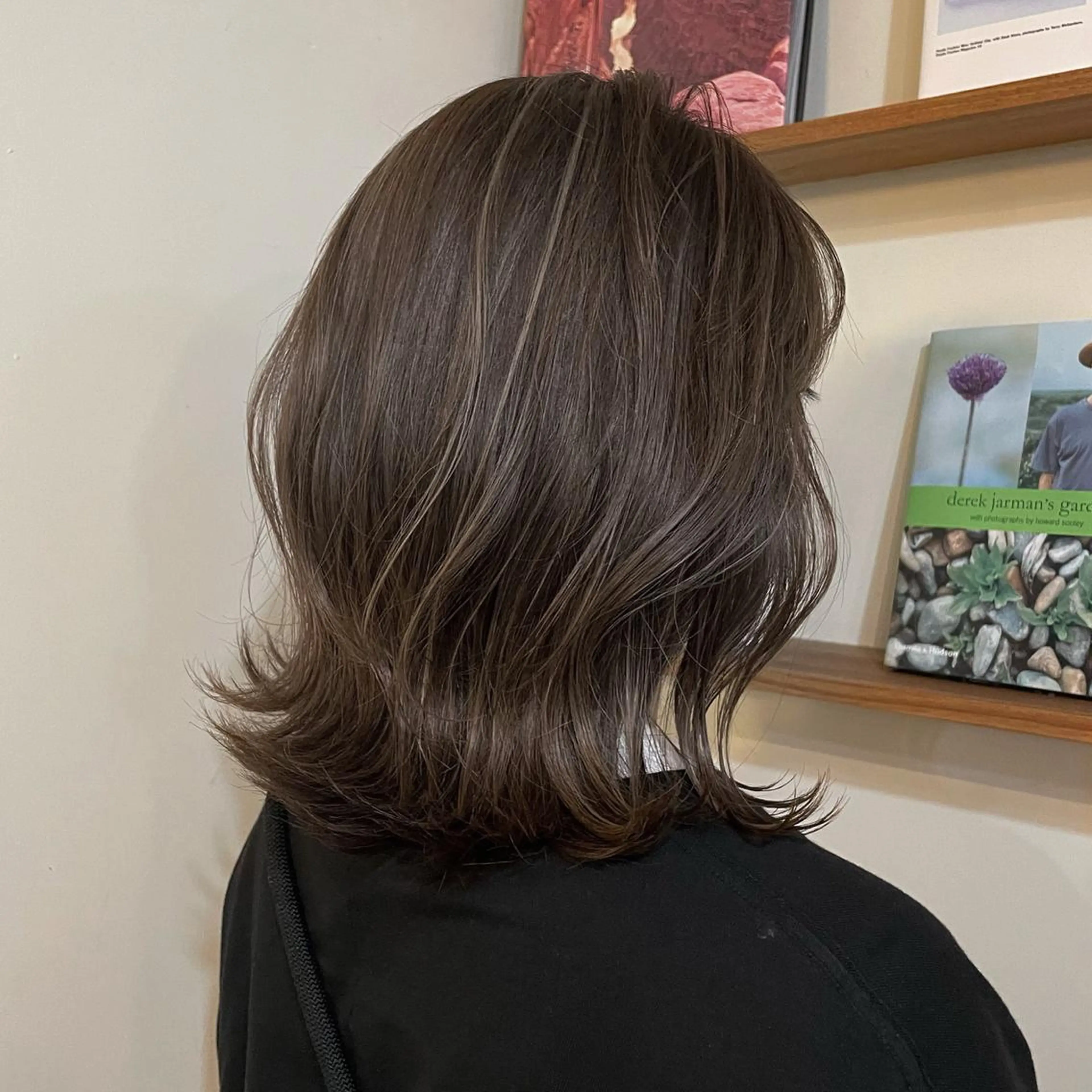 ミディアム カラー ベージュカラー グレージュ ハイライトカラー ハイライト ナガミネアリサ/ 学芸大学/海外ヘアのヘアスタイル