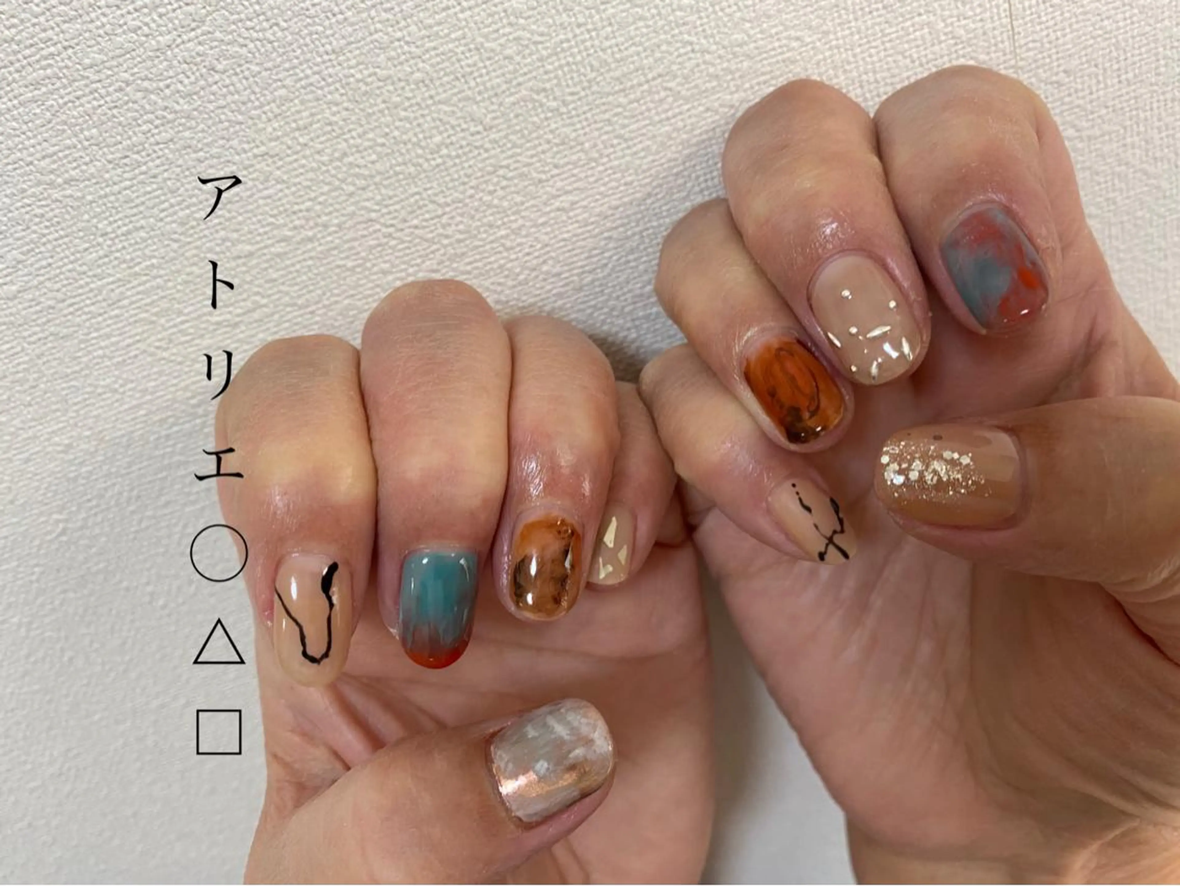 ネイル ニュアンスネイル ハンドネイル アトリエ ○△□のネイルデザイン