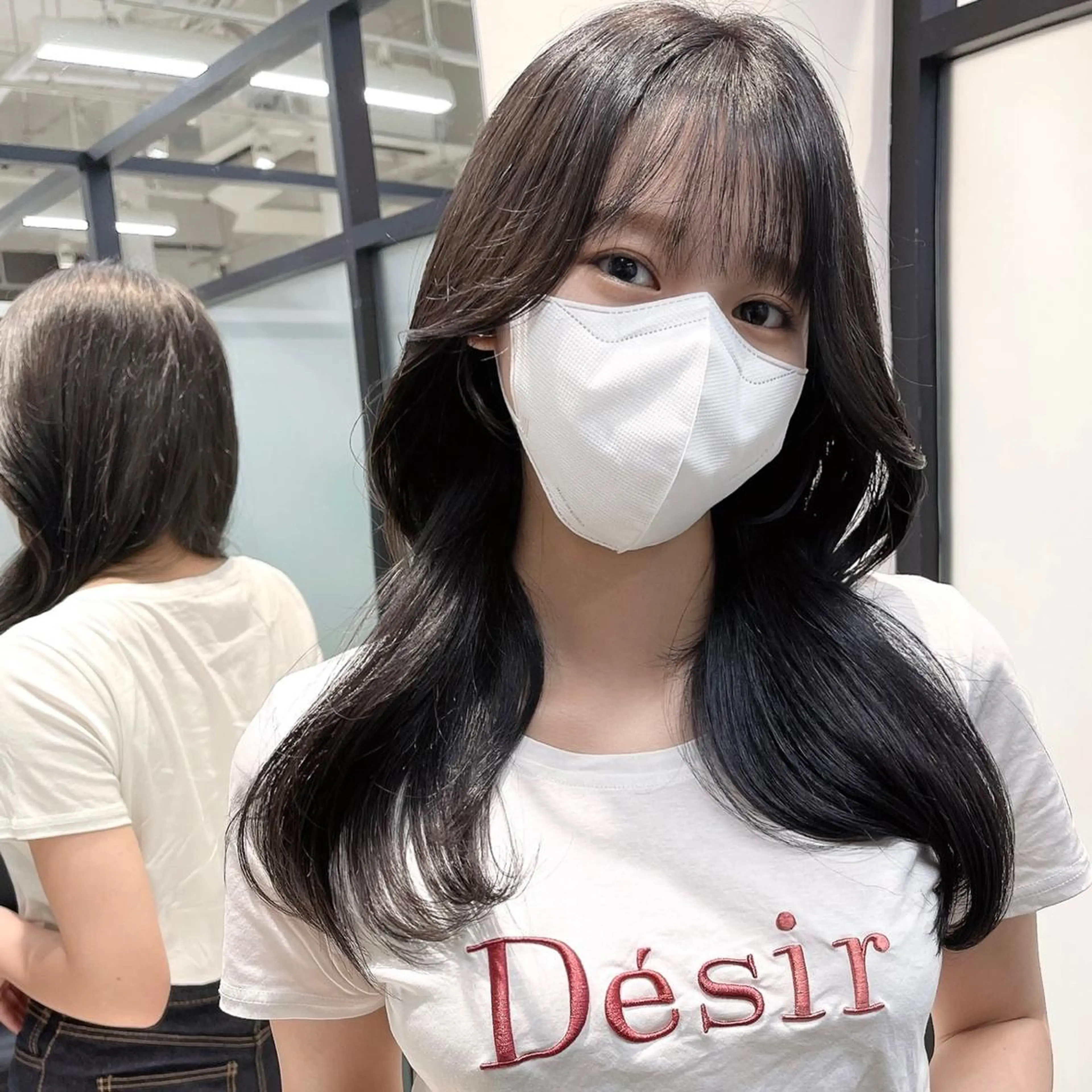 セミロング カット ヘアカラー 縮毛矯正 トリートメント ヘッドスパ ヘアセット 韓国レイヤーカット 髪質改善▫️水野有真のヘアスタイル