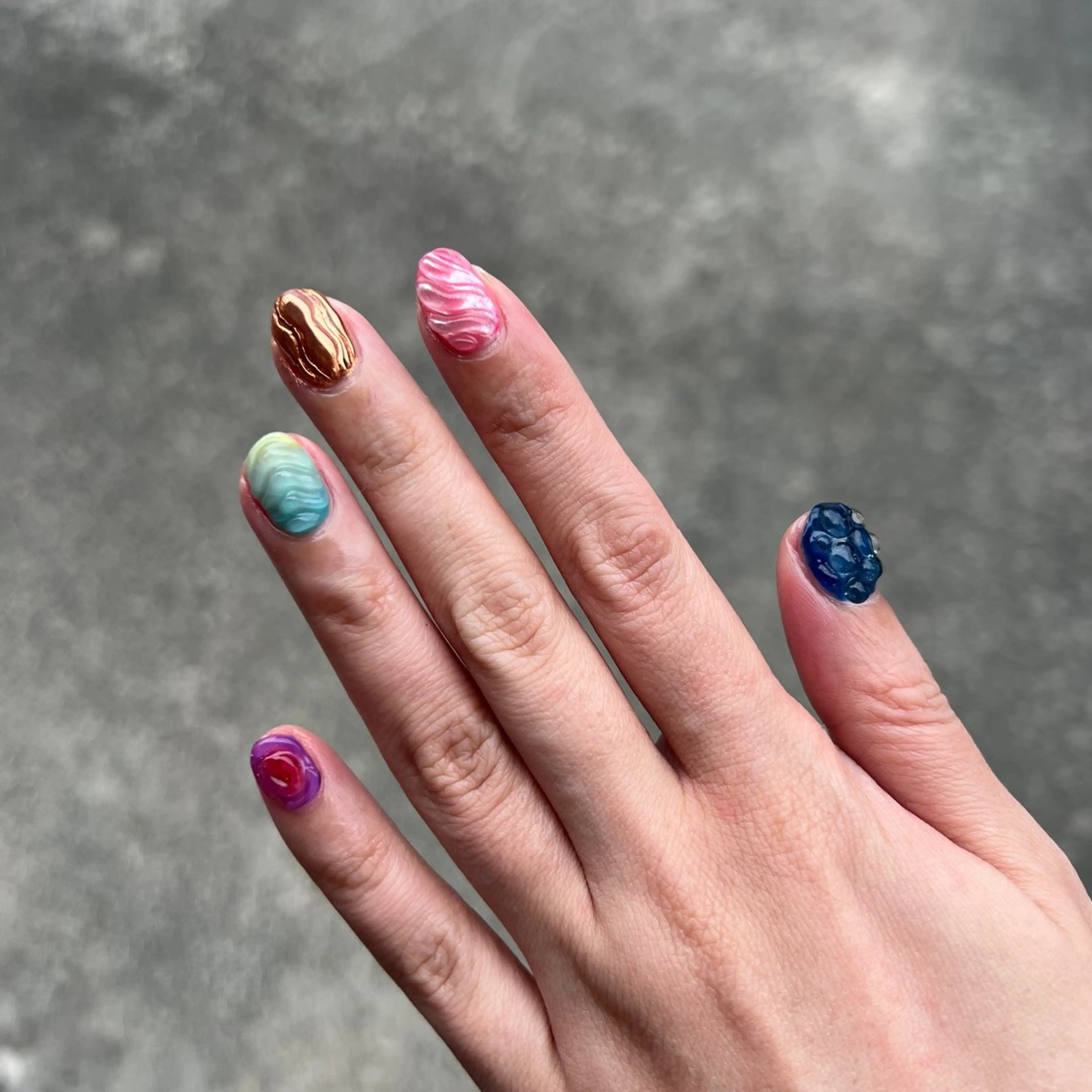 ネイル アートネイル 持ち込み Ri.nail オクマトモカのネイルデザイン