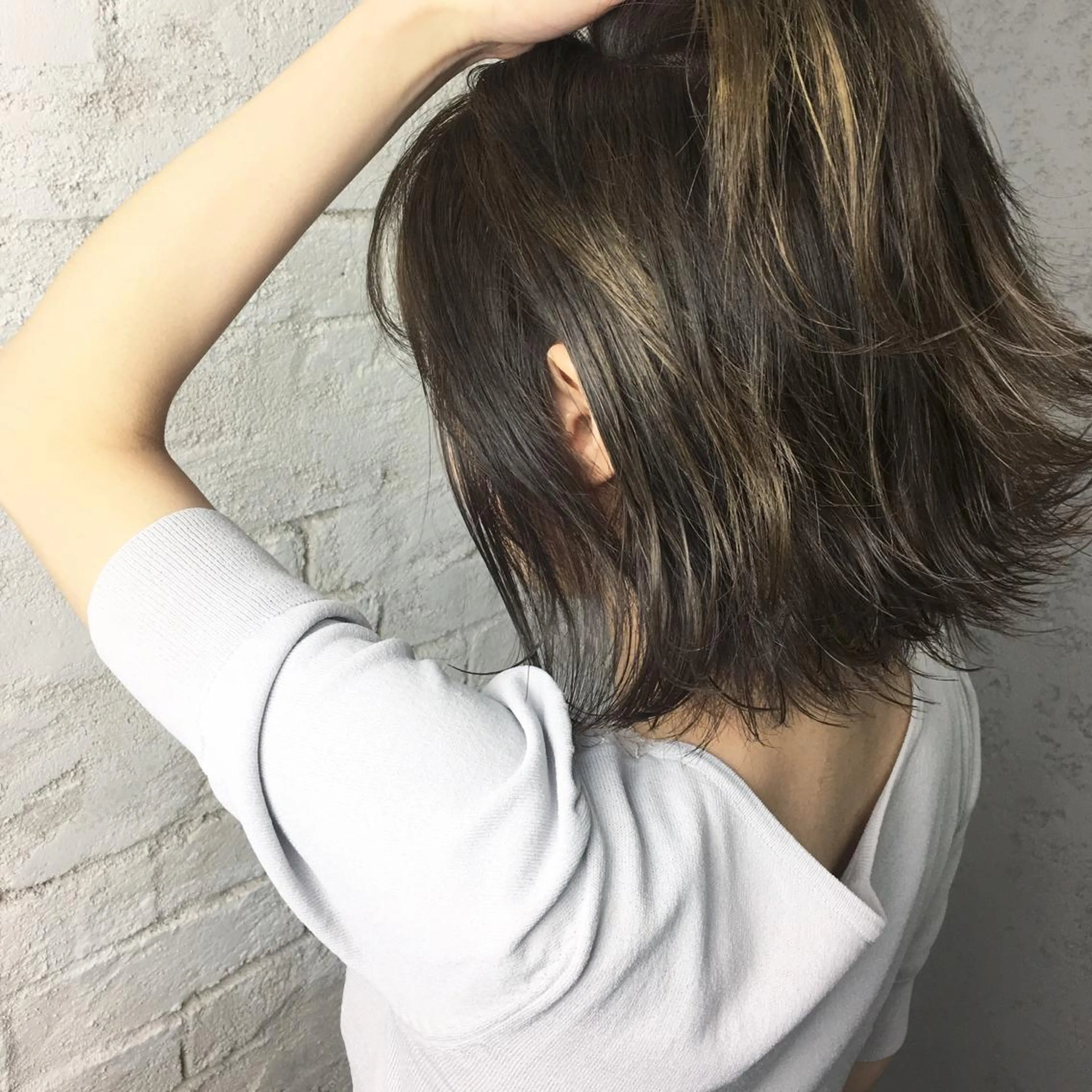 ミディアム カラー ダブルカラー boutique misakiのヘアスタイル